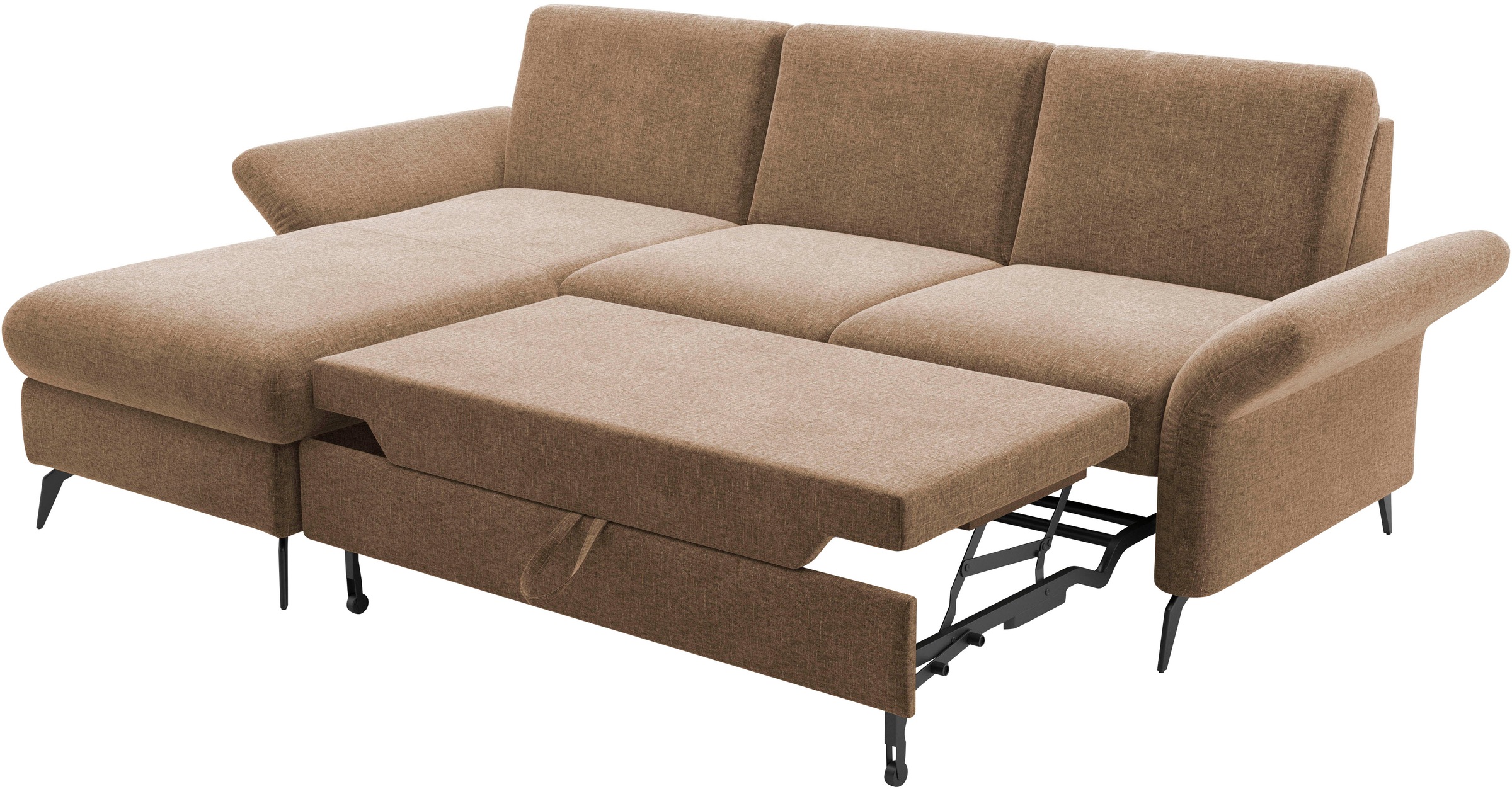 Home affaire Ecksofa »Rochelle«, optional: Armteilverstellung, klappbar, Bettkasen