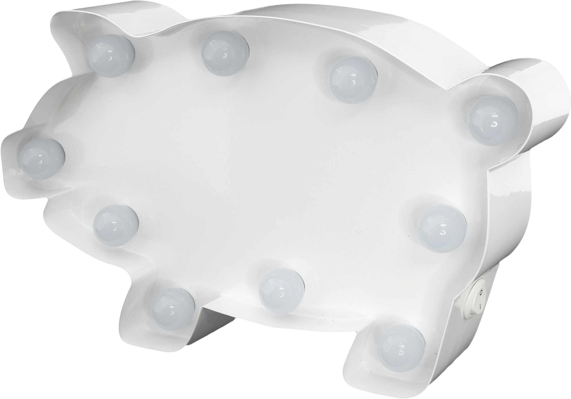 MARQUEE LIGHTS LED Dekolicht »Pig«, 10 flammig, Leuchtmittel LED-Modul | LED fest integriert, Wandlampe, Tischlampe Schwein, Tier mit 10 Leuchtmittel - 23x14 cm