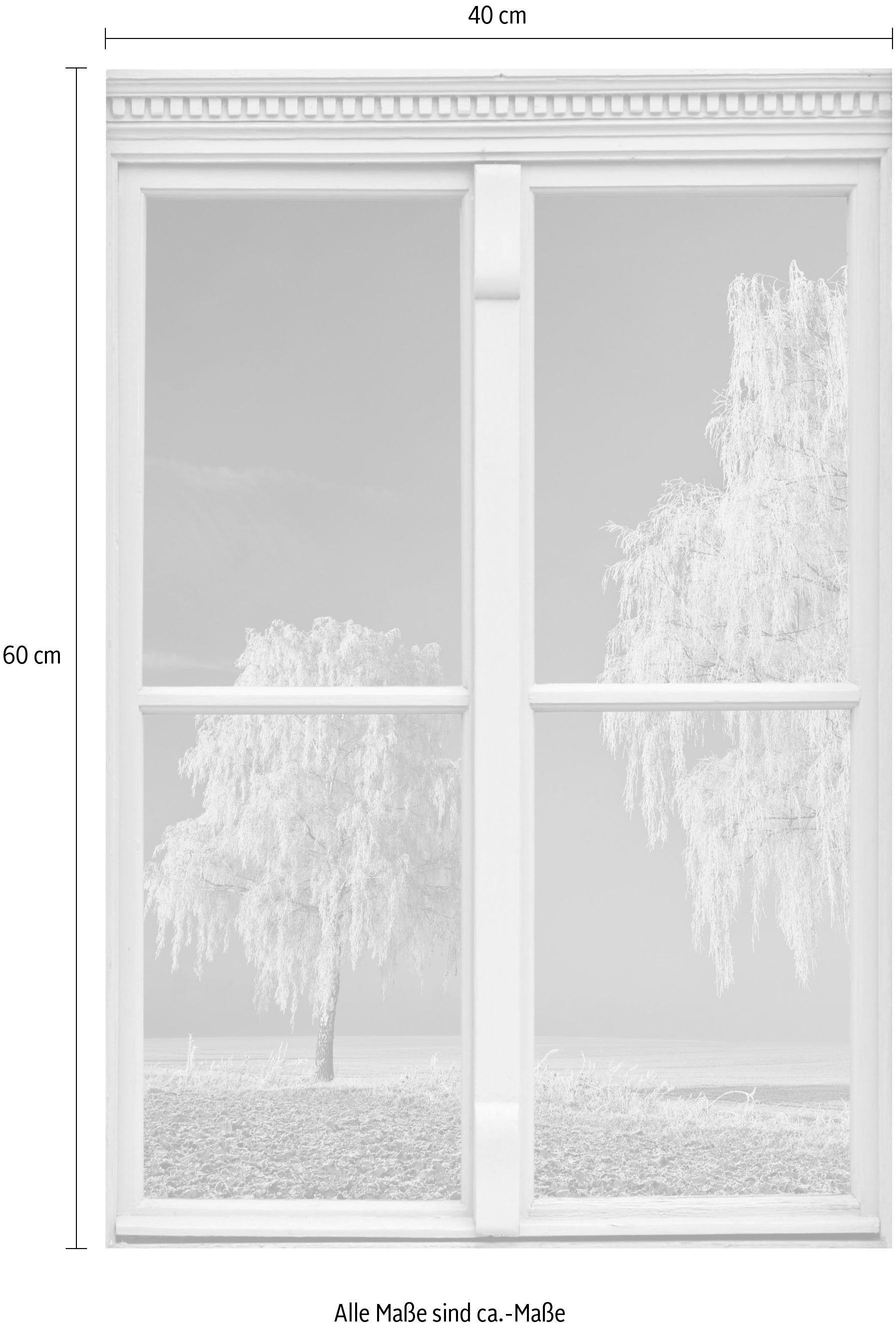 queence Wandsticker »Bäume«, Wandsticker, Wandbild, selbstklebend, 3D, Fenster