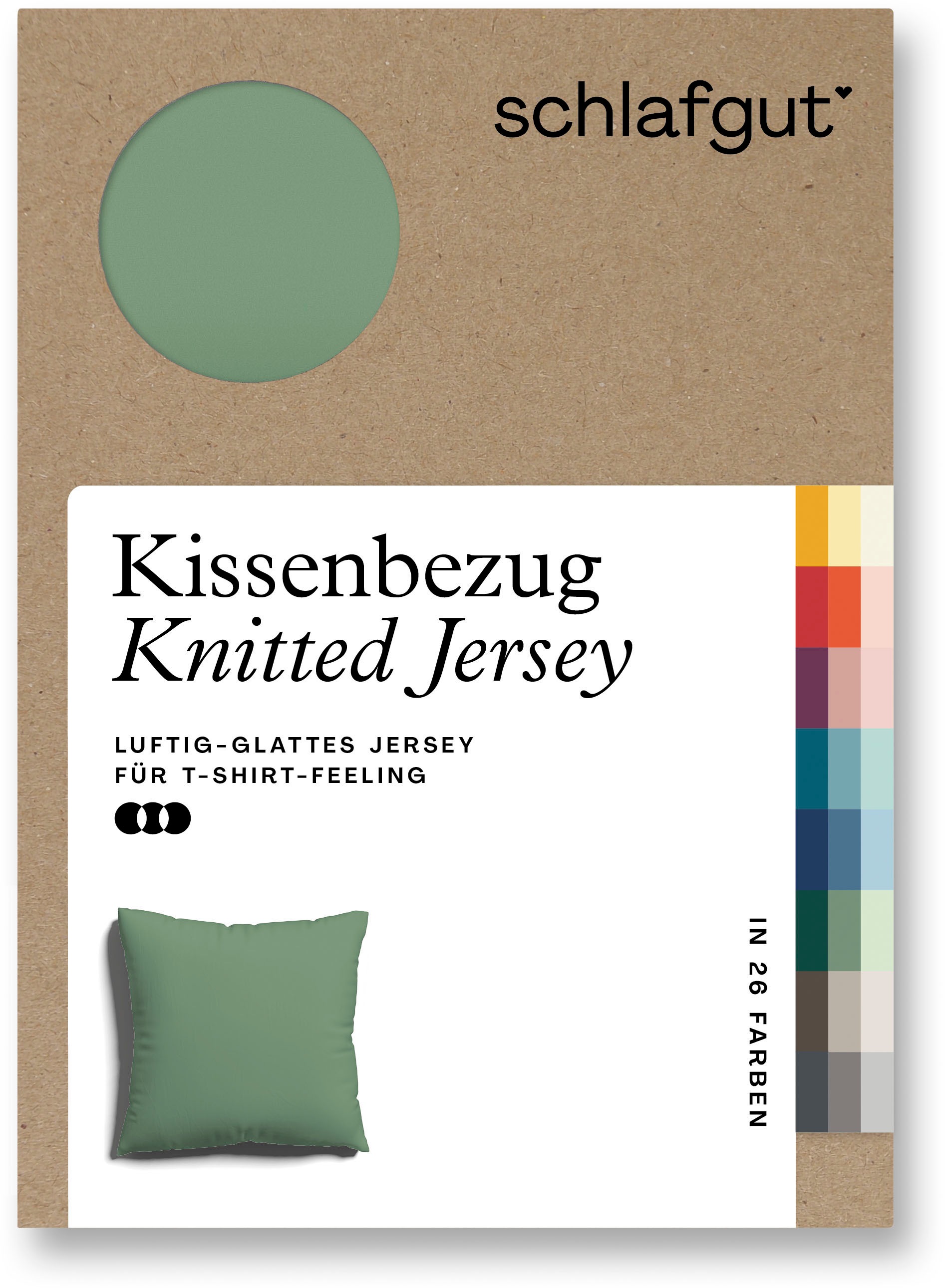 Schlafgut Kissenbezug »Knitted Jersey aus Bio-Baumwolle mit Elasthan, bügel günstig online kaufen
