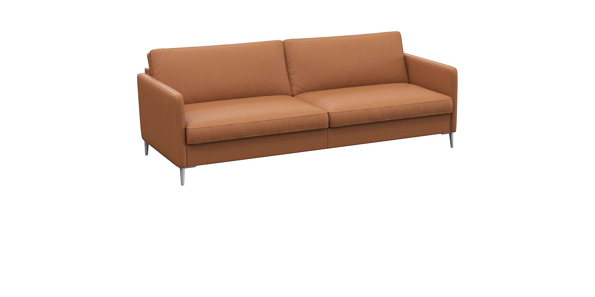 FLEXLUX 3-Sitzer »Fiore, super Sitzkomfort durch Kaltschaum im Sitz«, schmale Armlehnen, Füße Alu