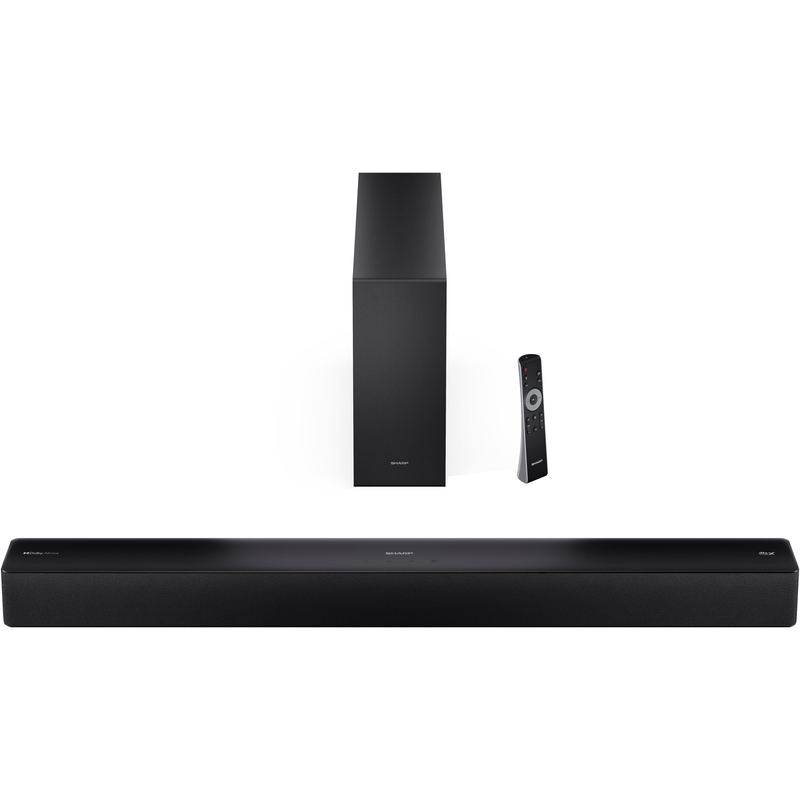 SHARP Soundbar »HT-SBW310« 2.1 (Bluetooth Bassregelung Lautstärkeregelung Pairing USB-Wiedergabe 330 W) schwarz Zertifiziert für die...