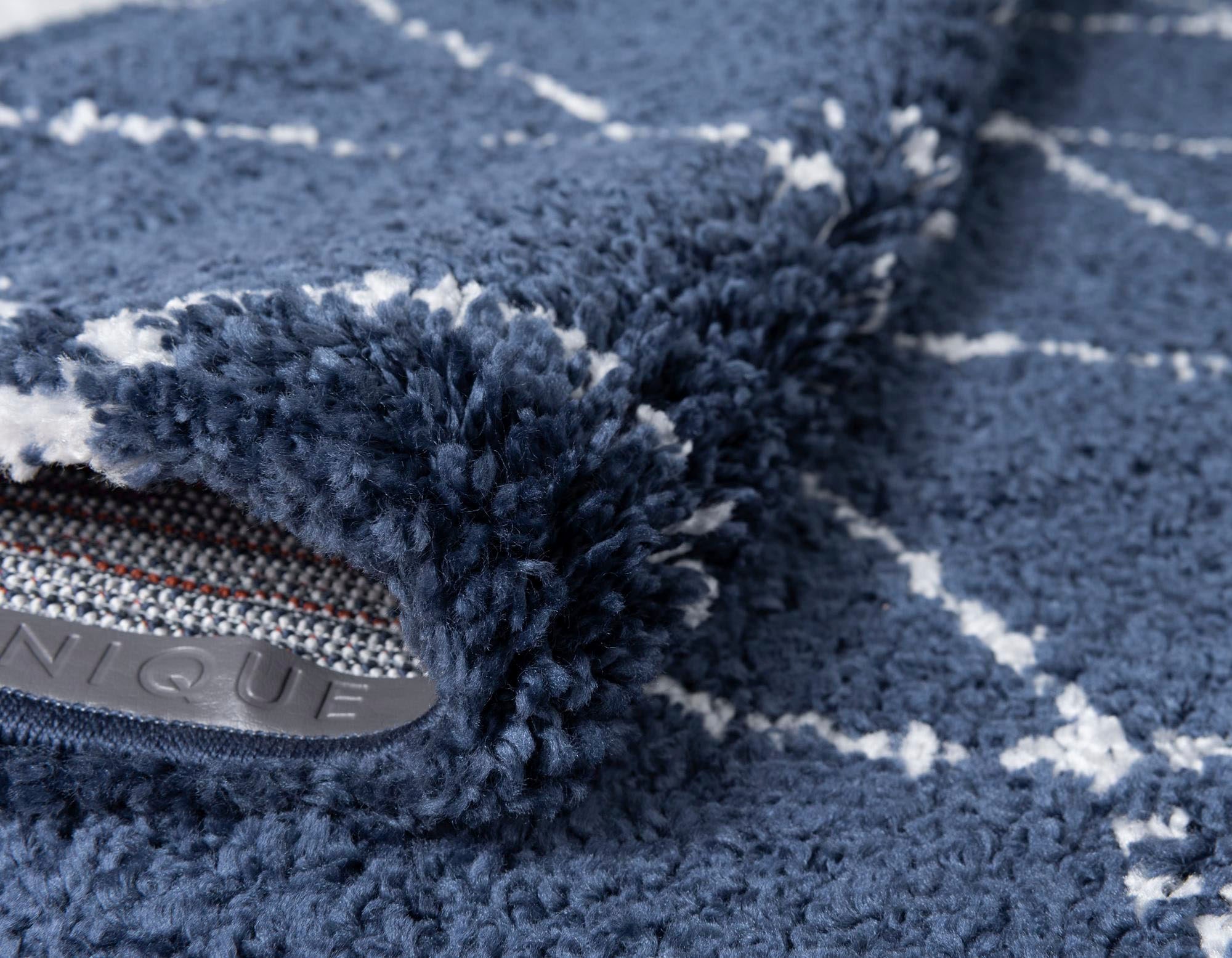 Myflair Möbel & Accessoires Hochflor-Teppich »Temara Shag Lagerräumung«, rund, 51 mm Höhe, gewebt, Rauten Design, weich & kuschelig