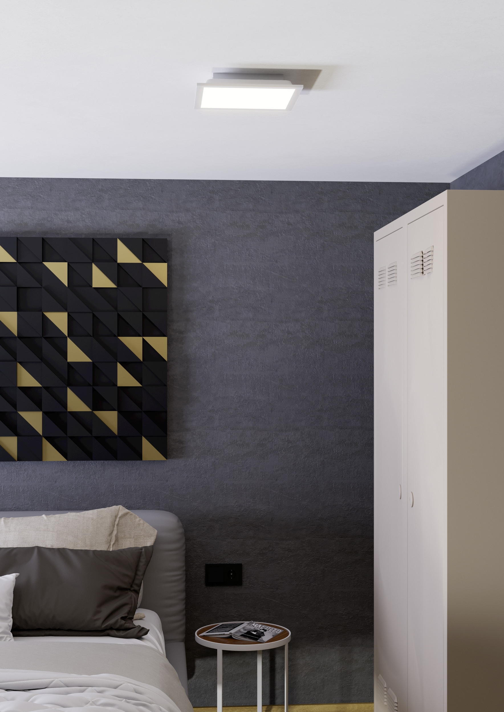 EGLO Deckenleuchte »MORADILLO-Z Deckenlampe - Stahl - LED - 14W - IP20« LED-Modul 1 Stk. Kaltweiß | Neutralweiß | RGB | Warmweiß Wohzimmerlampe, Esszimmerlampe, Schlafzimmer, L29,5 x B29,5 x H6,1 cm