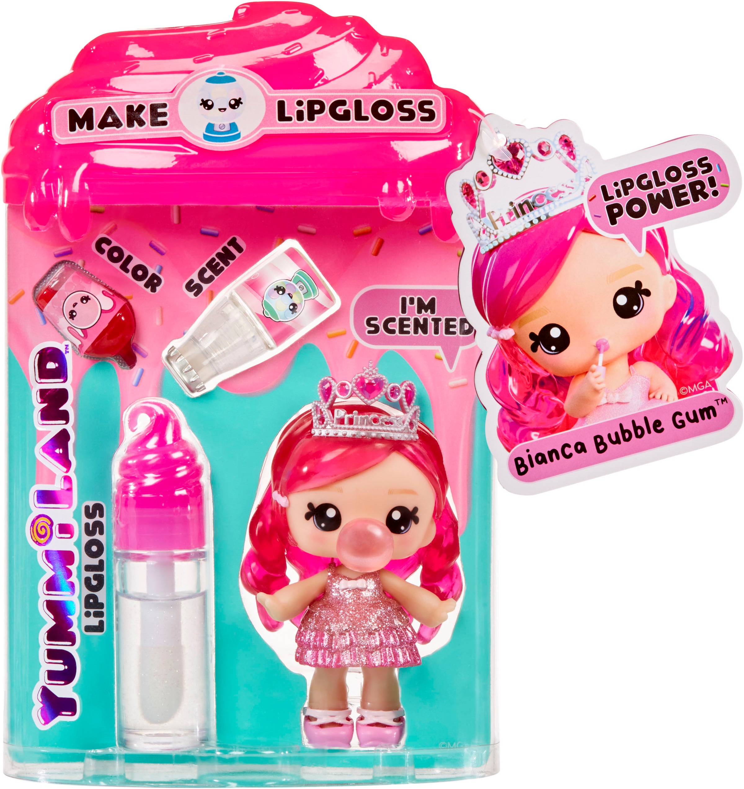 Minipuppe »Yummiland Lipgloss Doll - Bianca Bubblegum«, inklusive Schlüsselanhänger