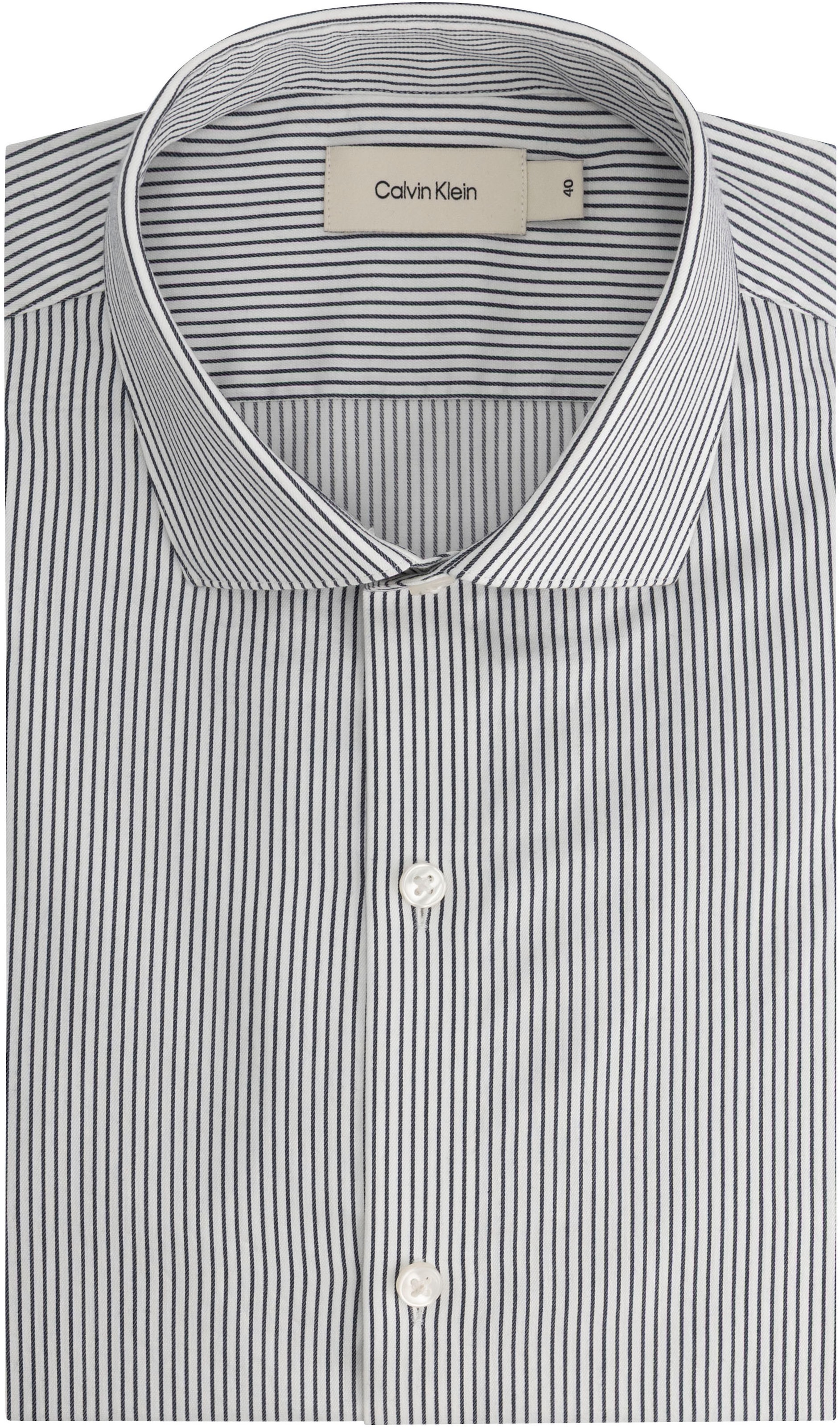 Calvin Klein Businesshemd »SLIM SFT WSHD STR STP« Slim fit mit Knopfleiste