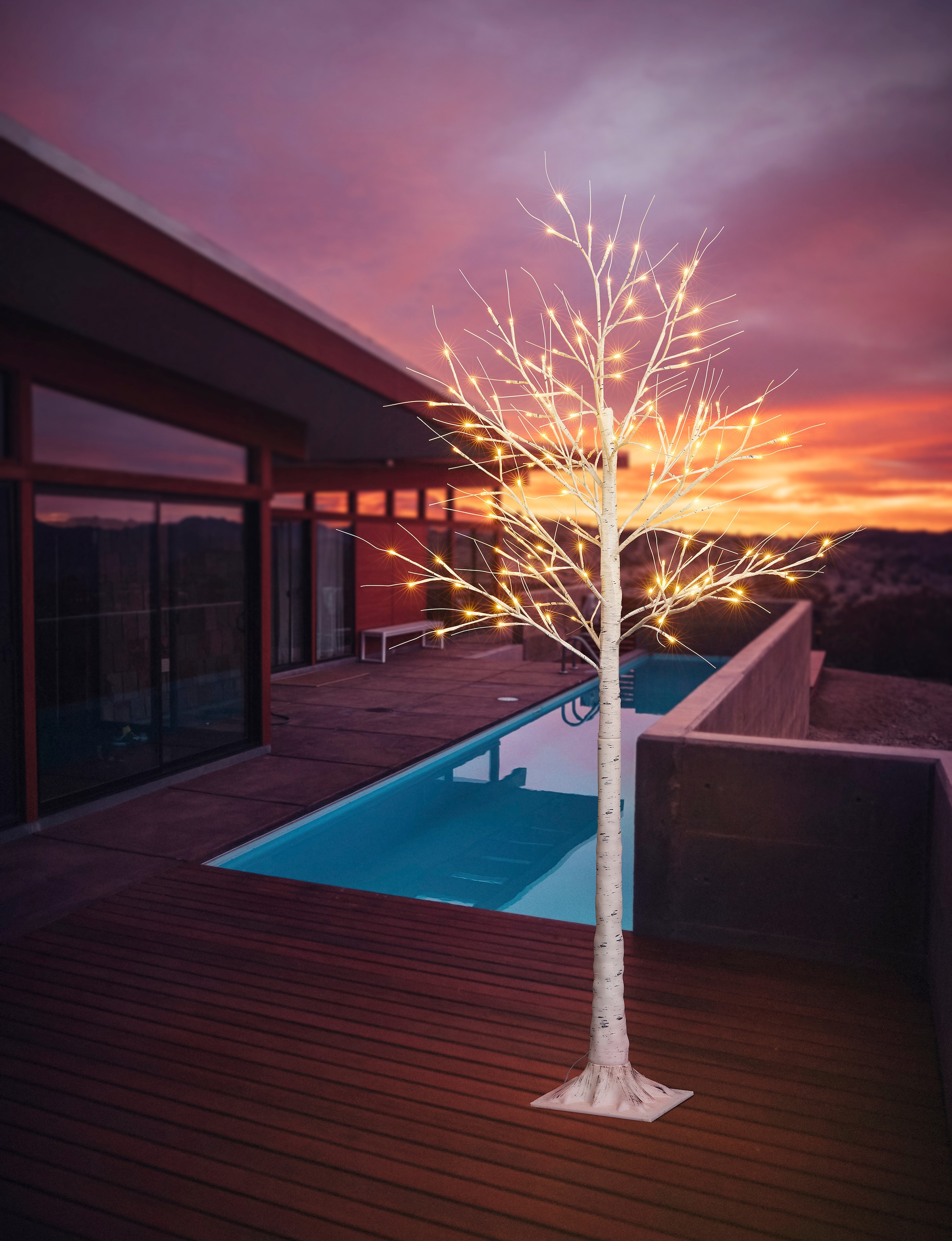 »Weihnachtsdeko«, 120 Höhe Baum flammig-flammig, LED BONETTI Birkenoptik, in Beleuchteter online cm bestellen Deko-Baum 120 ca.
