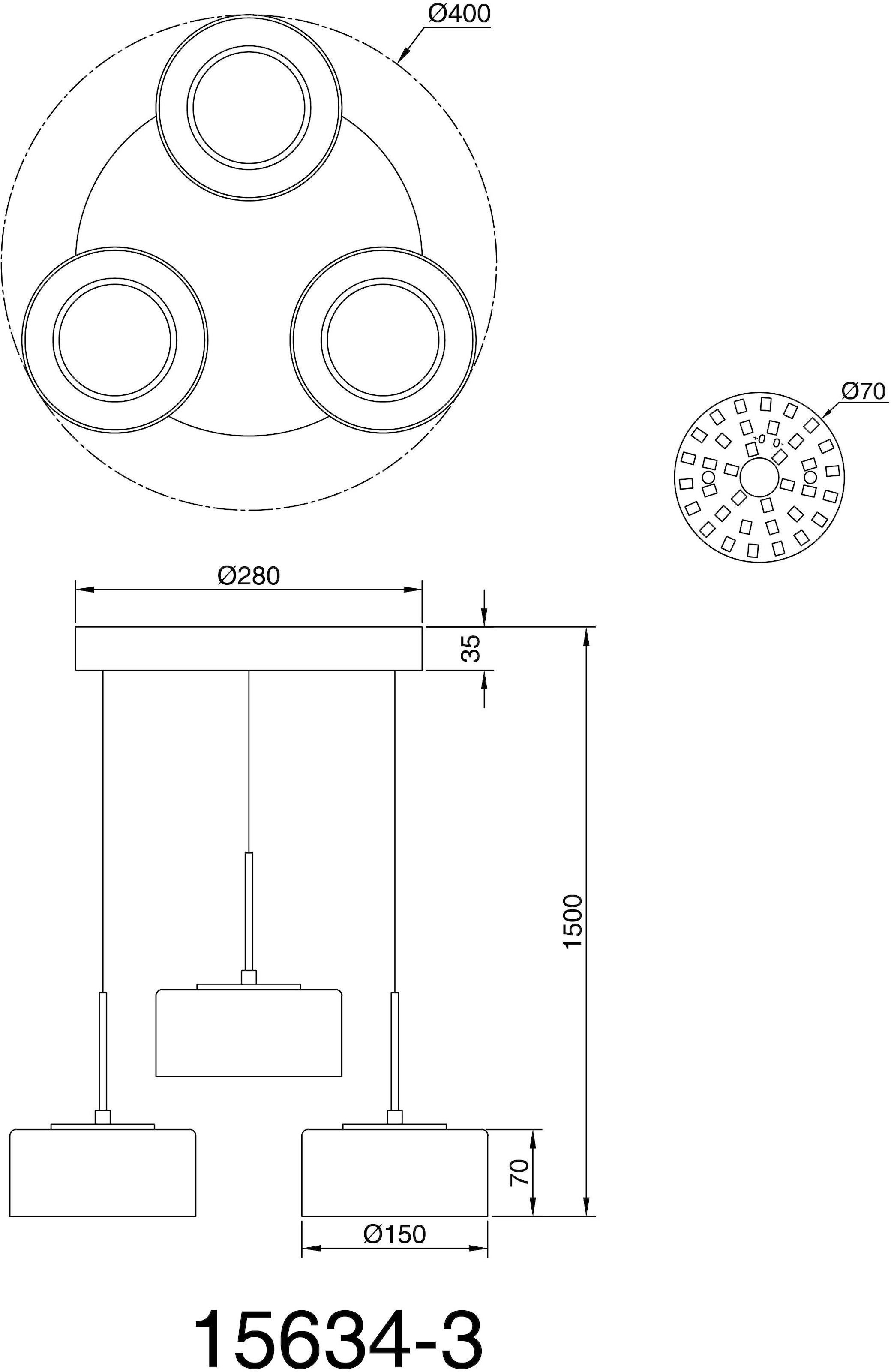 GLOBO LIGHTING LED Pendelleuchte »FOGSY«, Leuchtmittel LED-Modul | LED fest integriert, Hängelampe/Pendelleuchte/Glas rauchfarben/Höhe kürzbar/Esstisch
