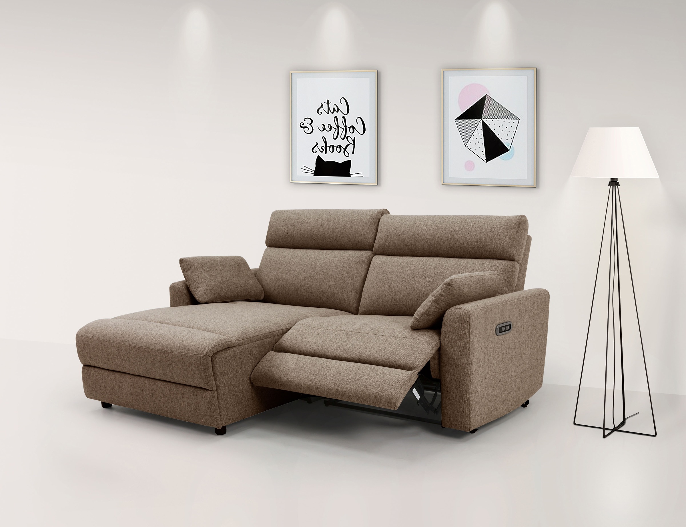INOSIGN Ecksofa »JENNA, L-Form, 209cm, manuelle u. elektrische Funktion, mi günstig online kaufen
