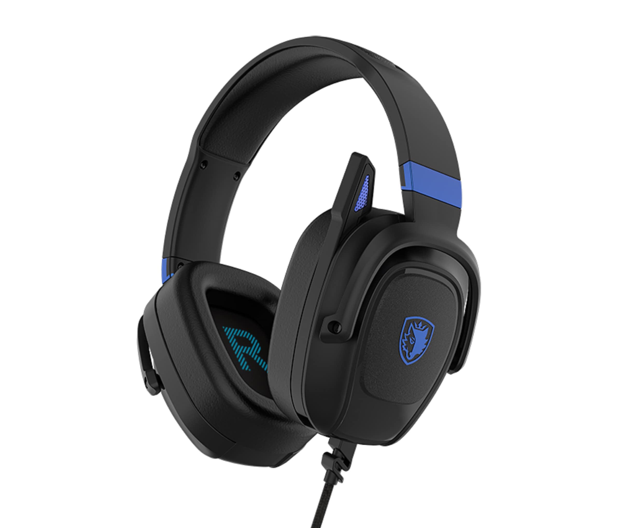 Sades Gaming-Headset »Zpower SA-732 Gaming Headset, schwarz/blau, USB, kabelgebunden«, Stereo, Over Ear, PC, PST, XBox, Nintendo Switch, VR, Phone