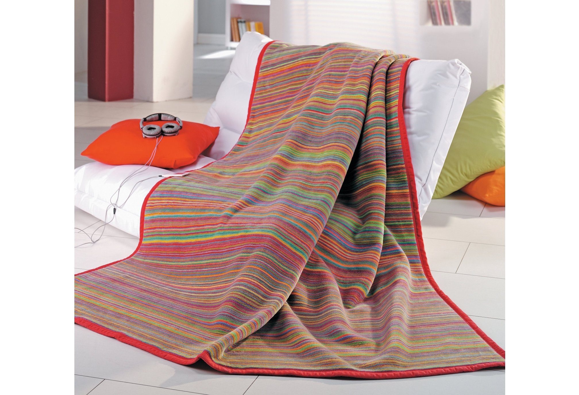 IBENA Wohndecke »Jacquard Decke Malang«, mit filigranen Streifen
