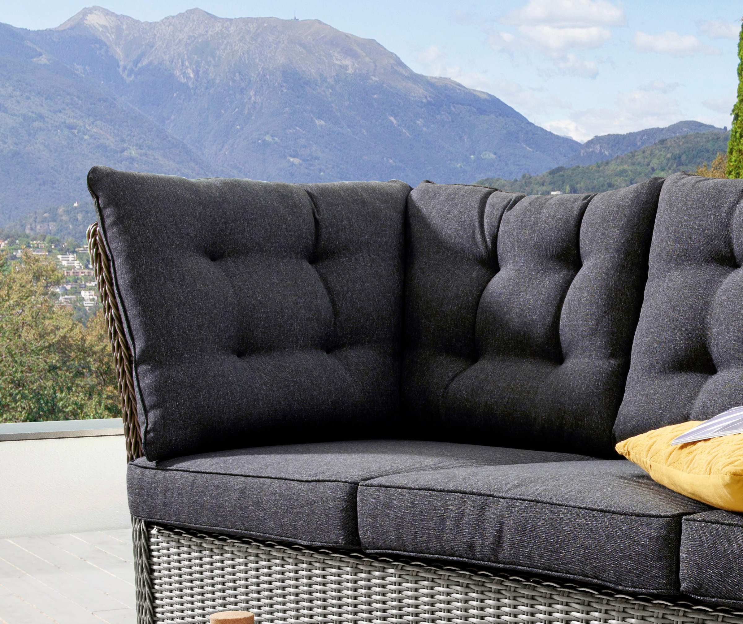 Destiny Loungesofa PALMA, Aluminium, Polyrattan, 3er Bank, inkl. Auflagen günstig online kaufen