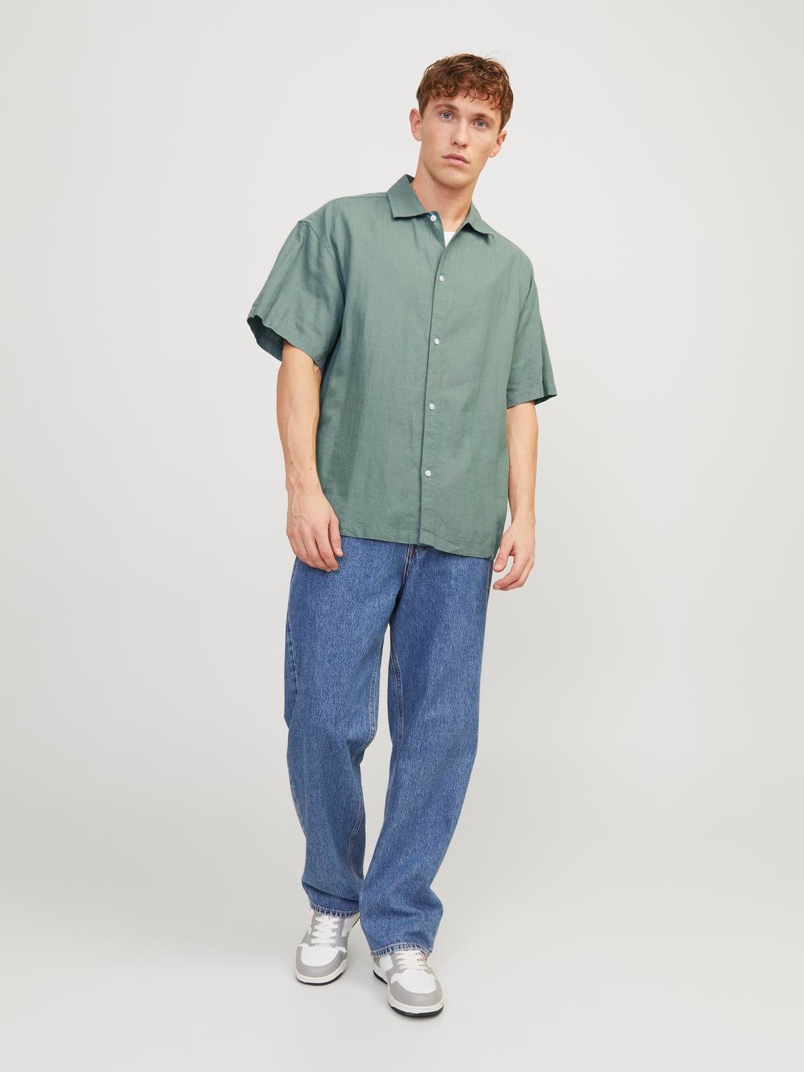 Jack & Jones Kurzarmhemd »JORFARO LINEN OVERSIZED SHIRT SS SN«