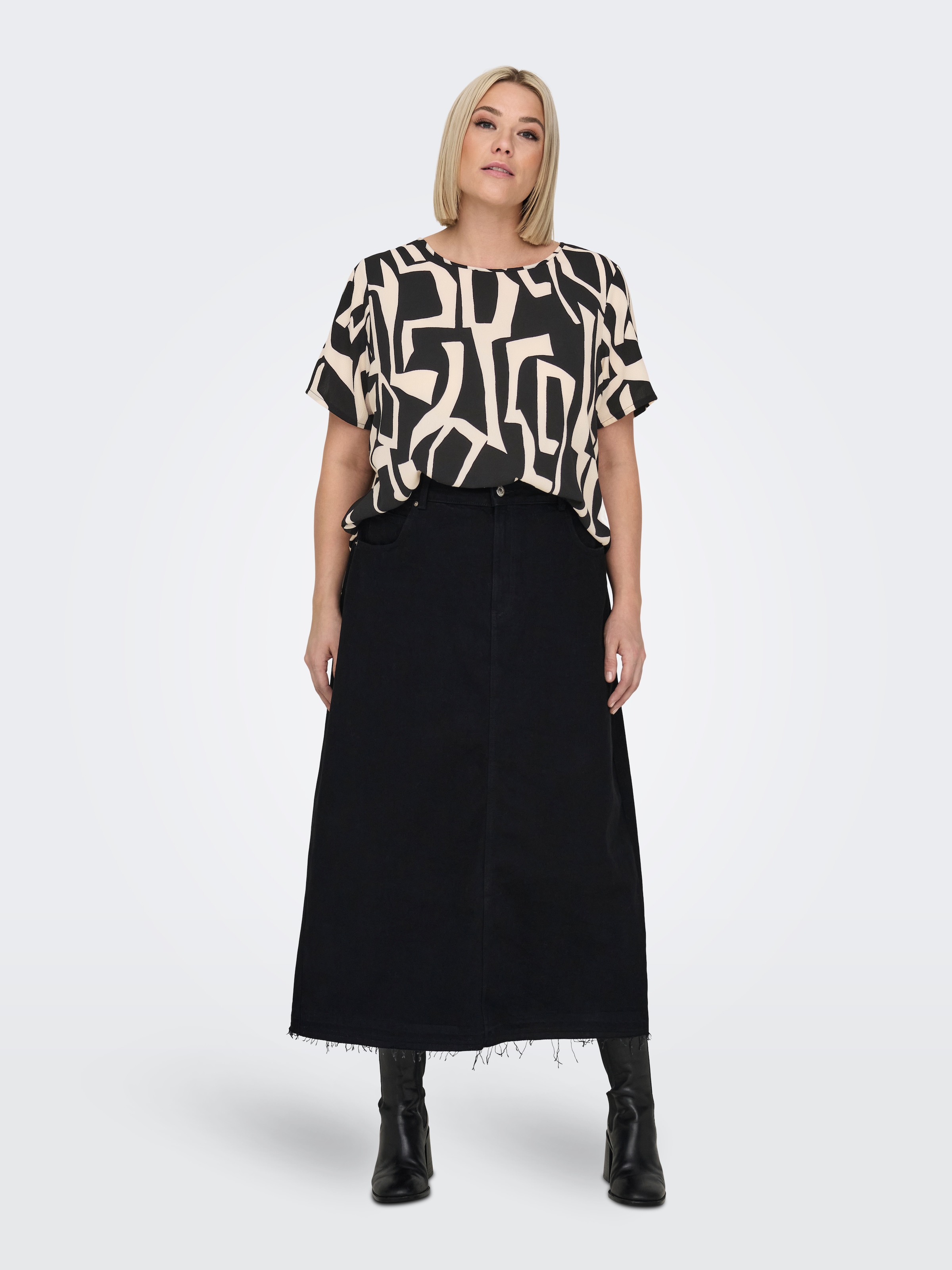 ONLY CARMAKOMA Shirtbluse »CARVICA SS TOP WVN NOOS«