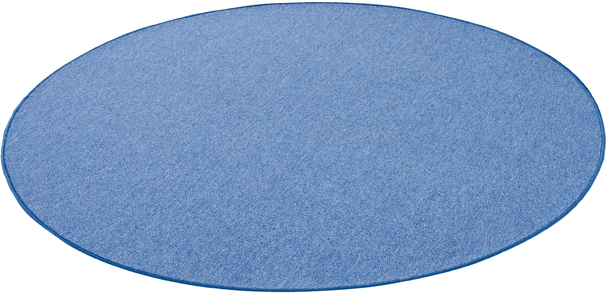 my home Teppich »Fortis«, rund, 5 mm Höhe, Uni Farben, Schlinge, gekettelt, strapazierfähig, Wohnzimmer