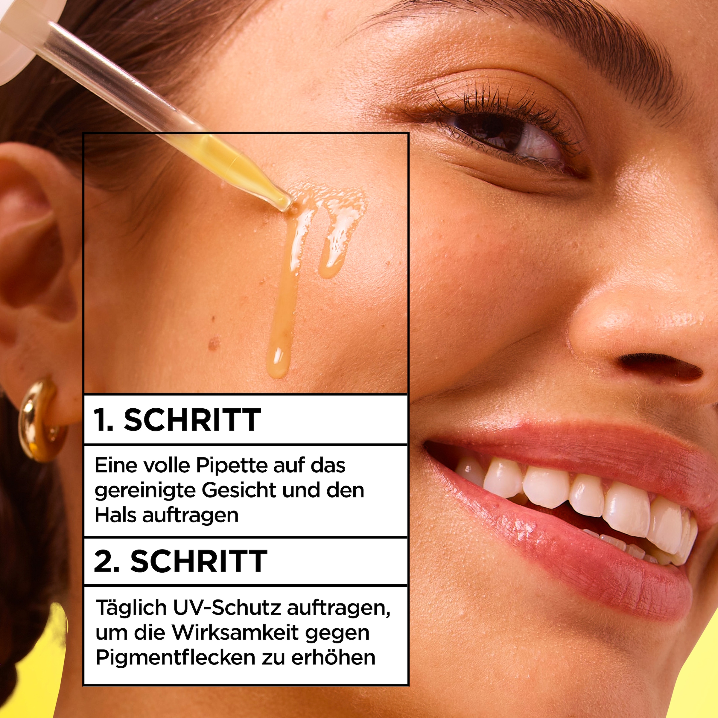 GARNIER Gesichtsserum »VITAMIN C+ GLOW BOOSTER SERUM« für empfindliche Haut, flüssige Textur, mit 4 % Niacinamid