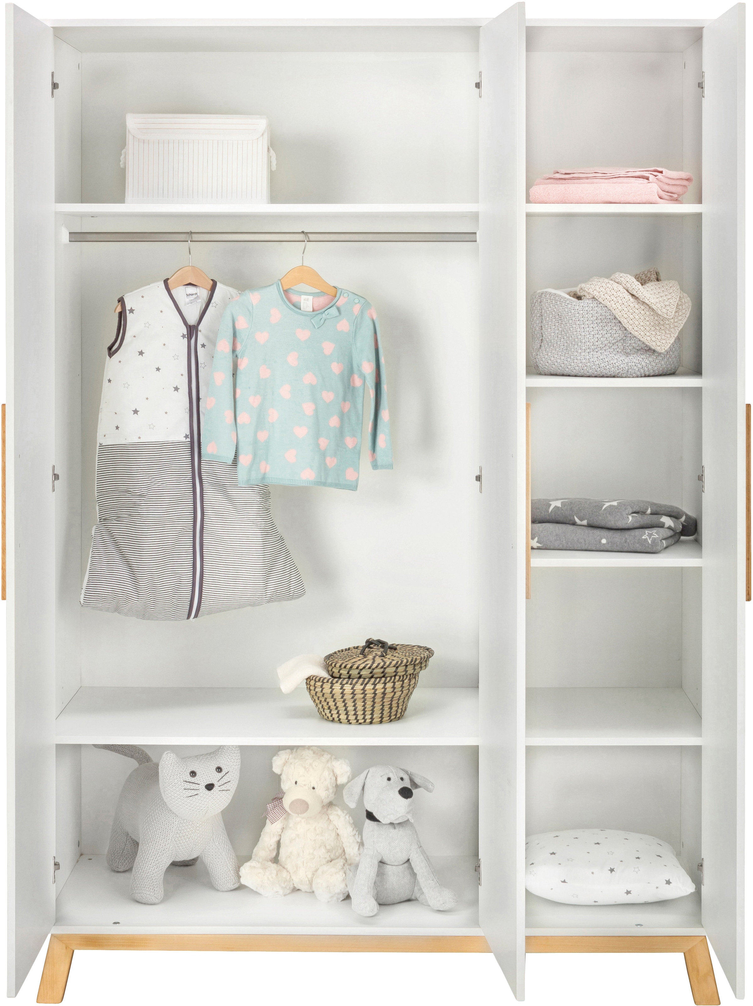 auf kaufen Kinderkleiderschrank in Germany 3-türig; »Sienna Made White«, Raten Schardt