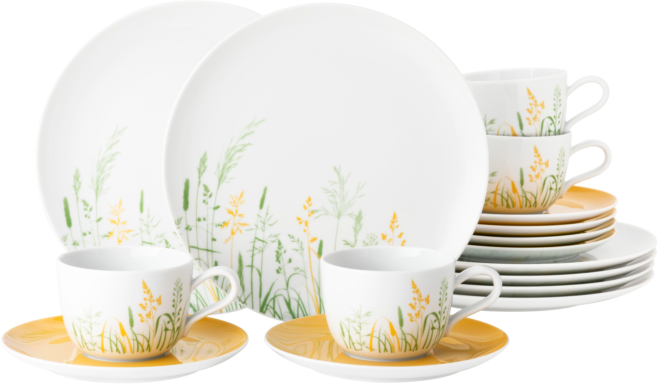 Seltmann Weiden Kaffeeservice »Geschirr-Set, 18 Teile, Liberty Meadow Grass günstig online kaufen