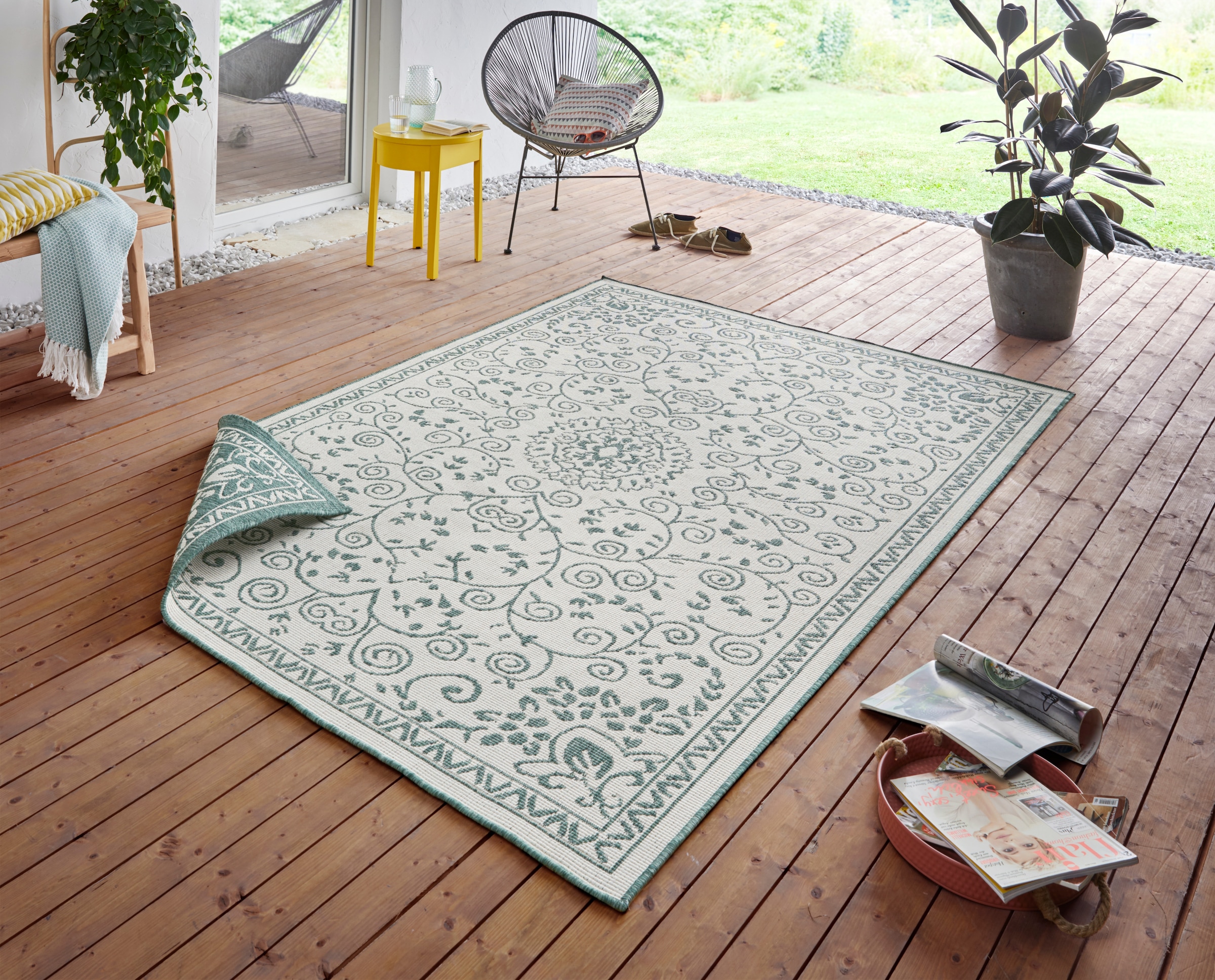 NORTHRUGS Teppich »LEYTE Wendeteppich«, rechteckig, 5 mm Höhe, In-& Outdoor günstig online kaufen