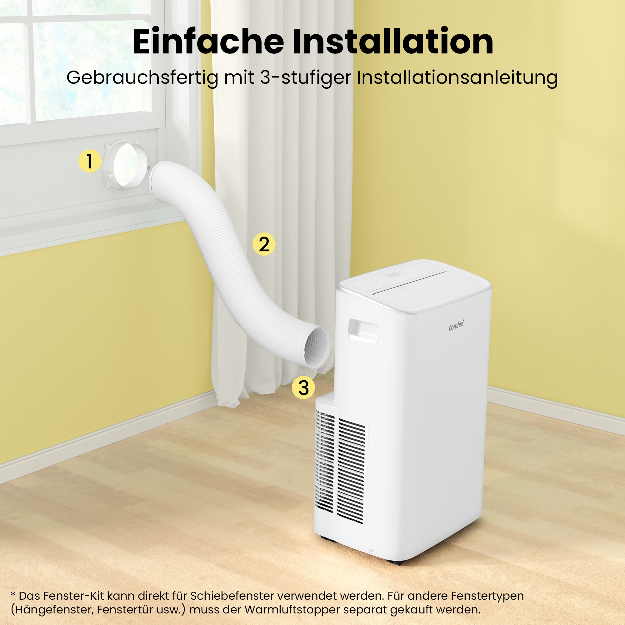 comfee 4-in-1-Klimagerät »CPPXE-12HRN7; Kühlen, Heizen und Entfeuchten und Ventilieren« für Räume bis zu 43m², APP-Fähig