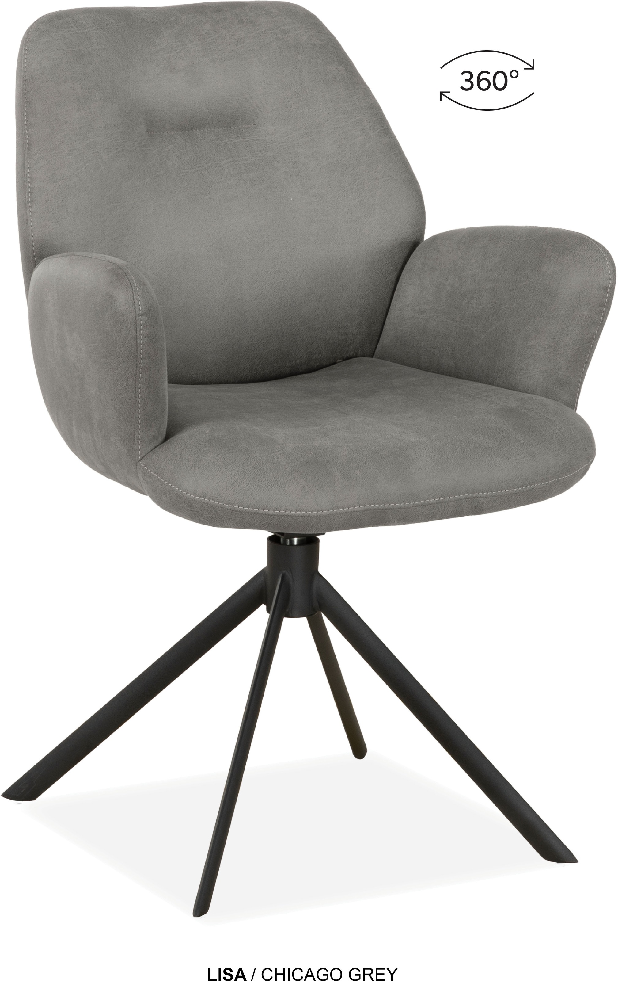 OMG Design Esszimmerstuhl »Lisa« (Set) 1 Stk.Drehstuhl mit auto-return, Arm günstig online kaufen