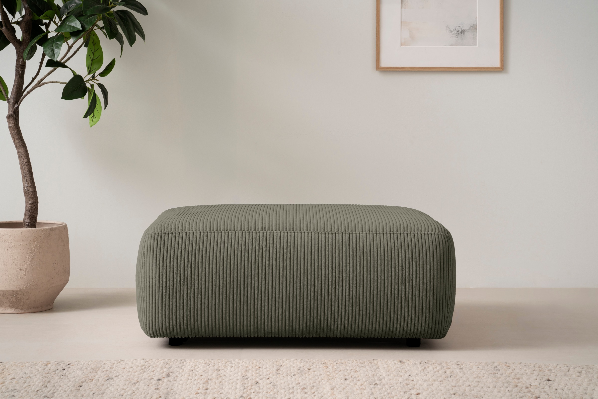 INOSIGN Polsterhocker »Torge, Hocker in Cord, Samtvelours oder Struktur«, p günstig online kaufen