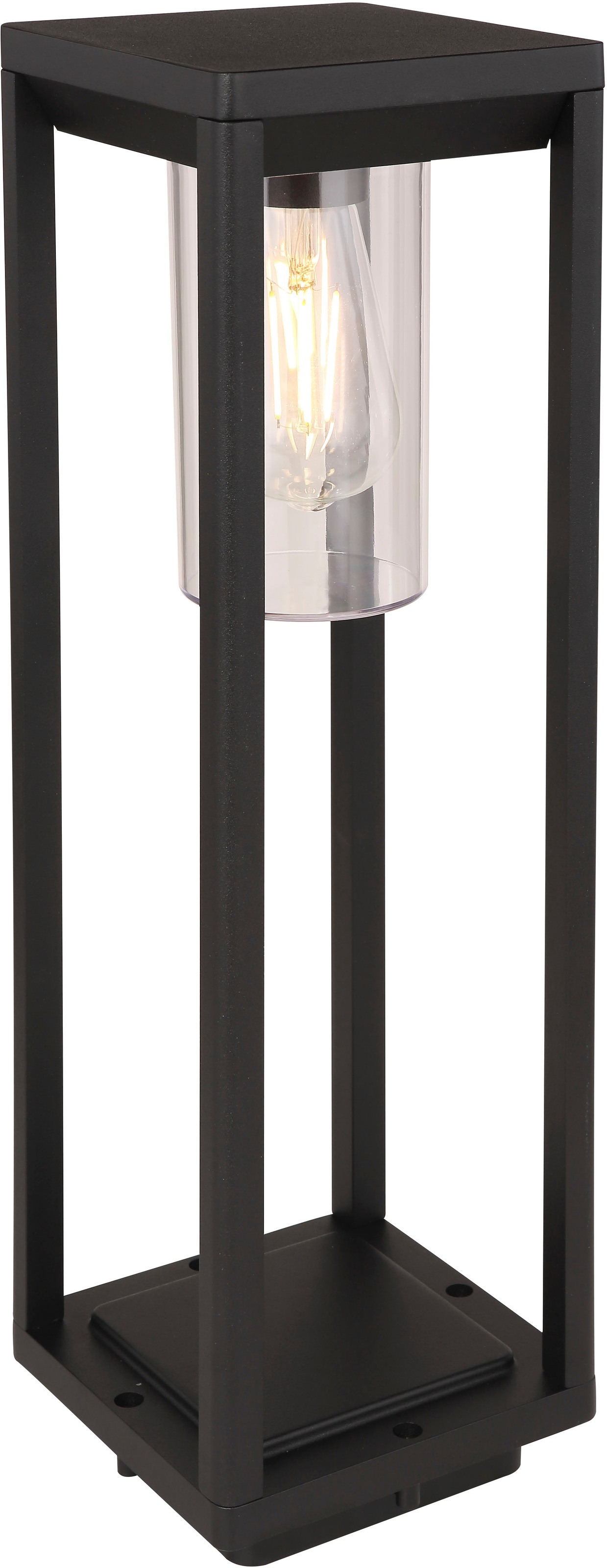 GLOBO LIGHTING Außen-Stehlampe »CANDELA« E27 1 Stk. Außenleuchte Schwarz, Sockelleuchte, IP44, E27 LED 15W