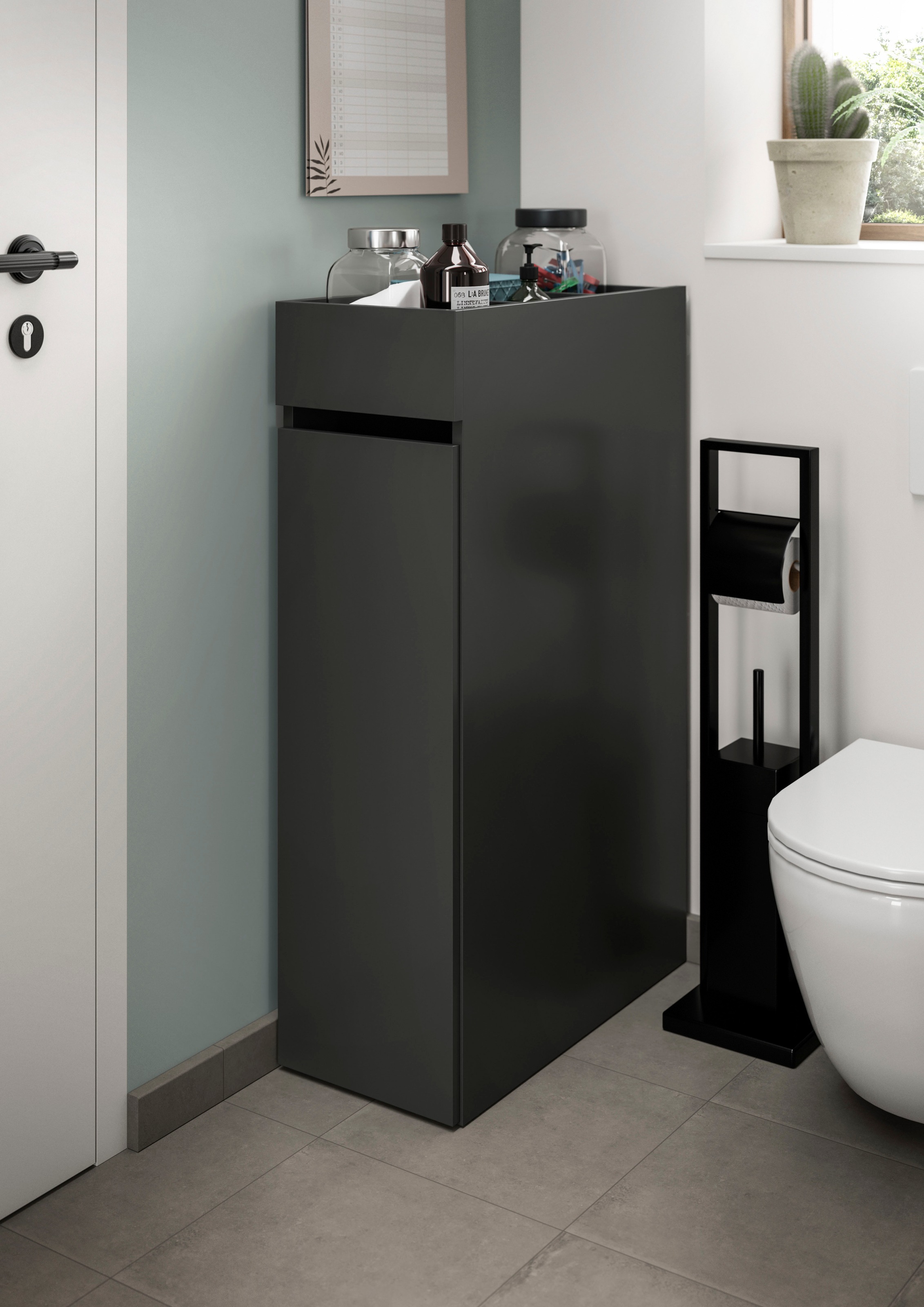 welltime Anbauregal »FALAS, TOPSELLER!, Höhe 101cm, Apothekerauszug, 3 offene Ablagefächer«, (1 St., in verschiedenen Farben erhältlich), Anstellregal, Regal, Schrank, Badzimmerschrank, Minischrank, Organizer