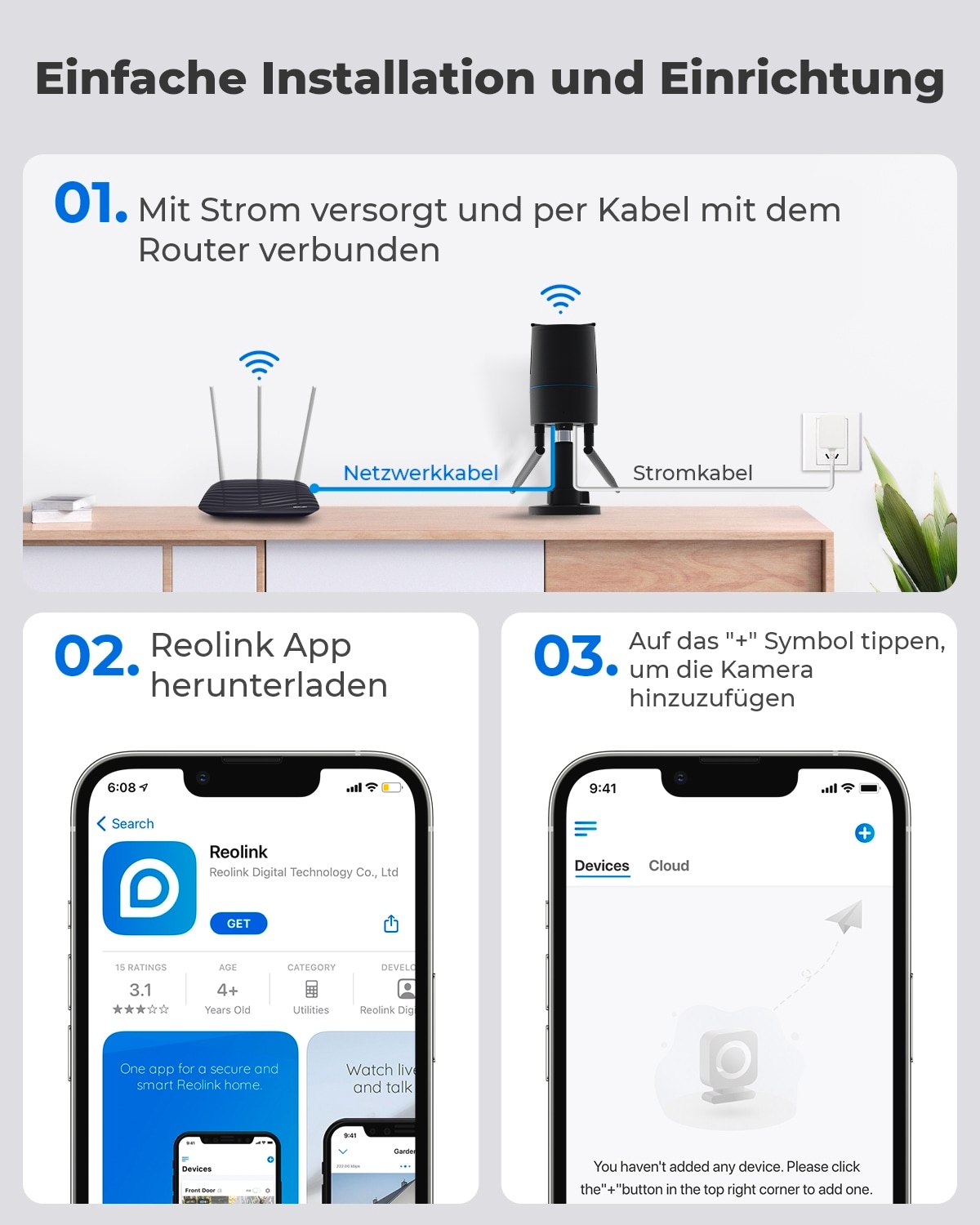 Reolink Überwachungskamera »W320-B WiFi-Outdoor«, Außenbereich