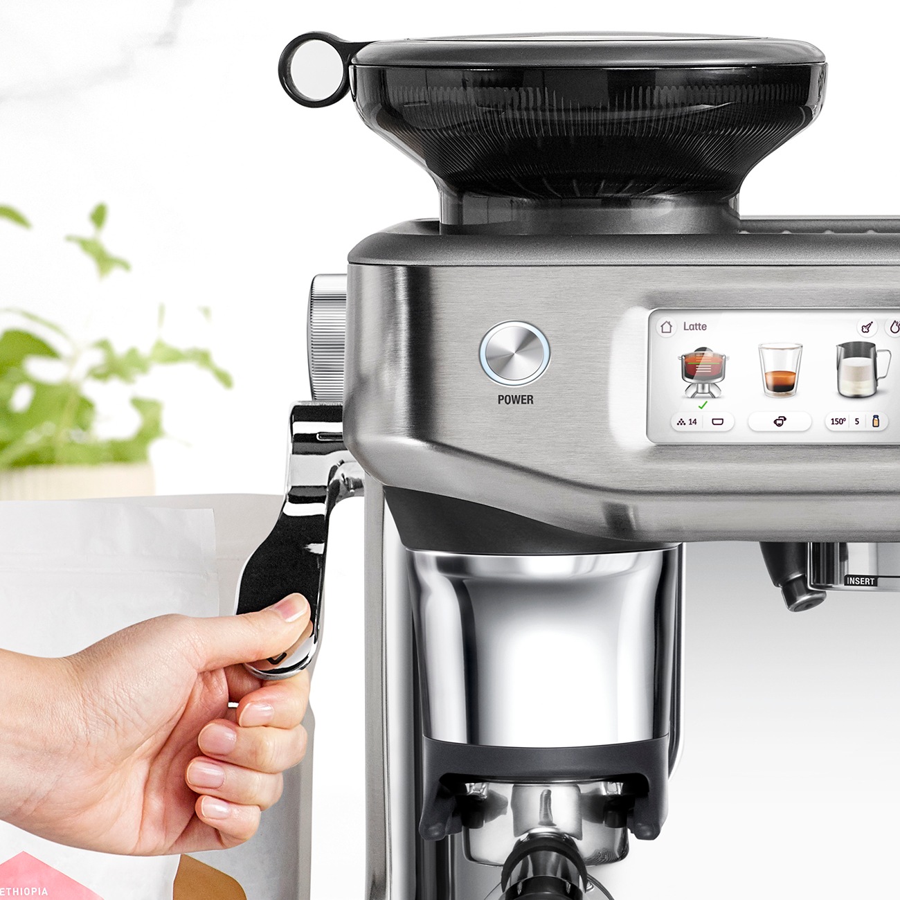 Sage Espressomaschine »Barista Touch Impress SES882BSS, mit Cold Brew und kaltem Espresso«, Barista-Anleitung, Einstellungen für Milchalternativen