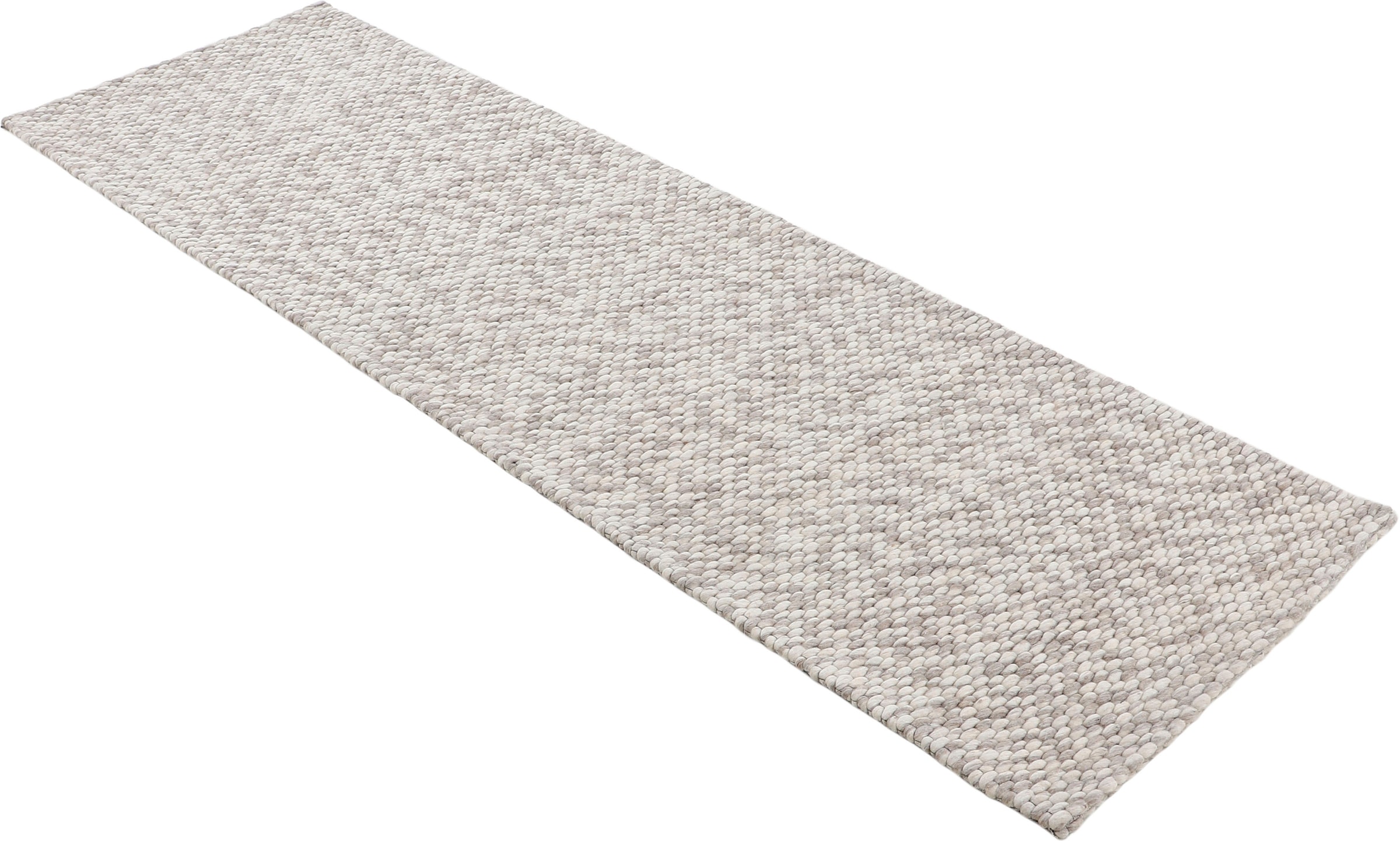 carpetfine Läufer »Sina«, rechteckig, 14 mm Höhe, Handweb Teppich, reine Wolle, meliert, handgewebt, weich & kuschelig
