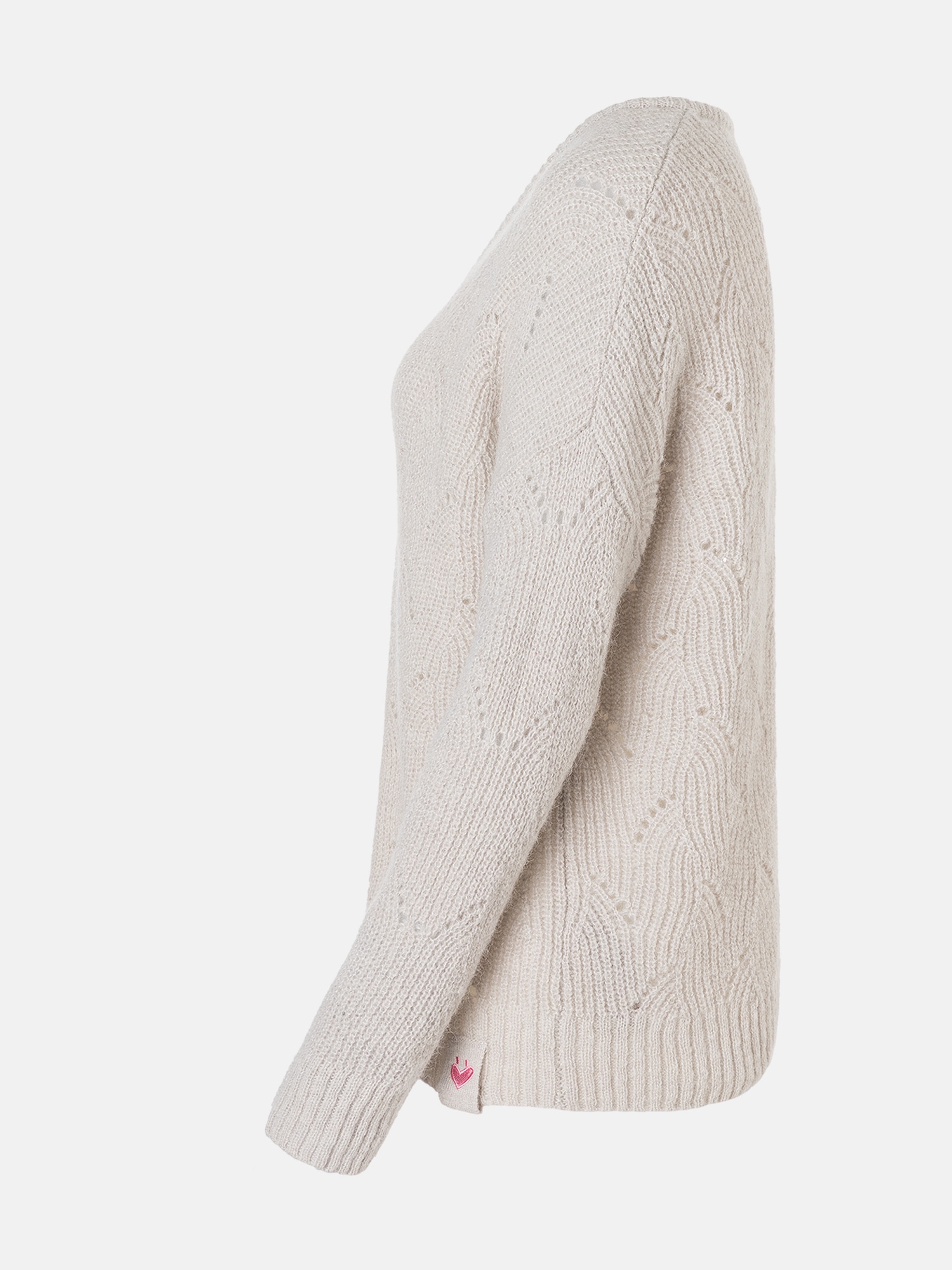 Lieblingsstück Strickpullover »SölveL« mit dezentem Lochmuster, V-Neck