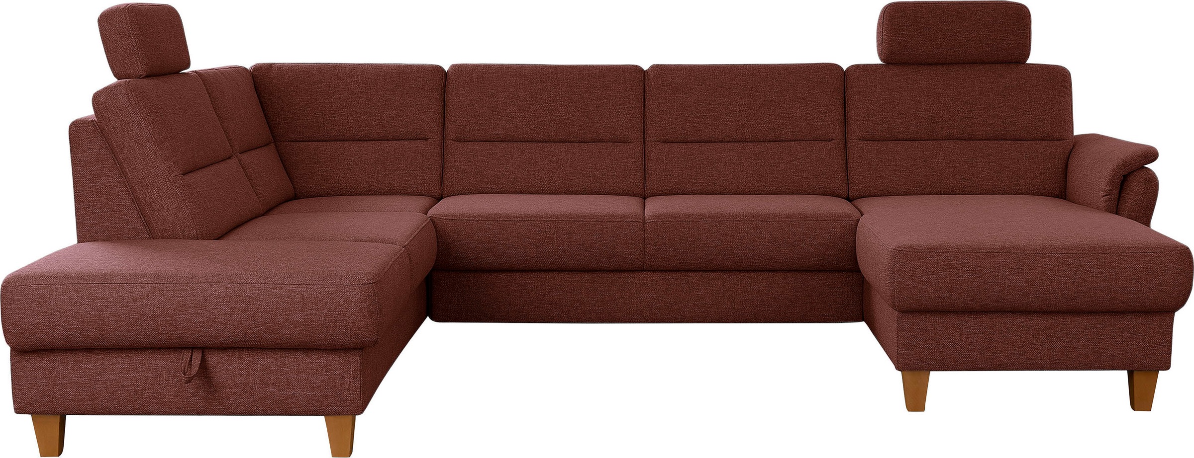 Home affaire Wohnlandschaft »Palmera U-Form, B: 308 cm« optional Bettfunkti günstig online kaufen