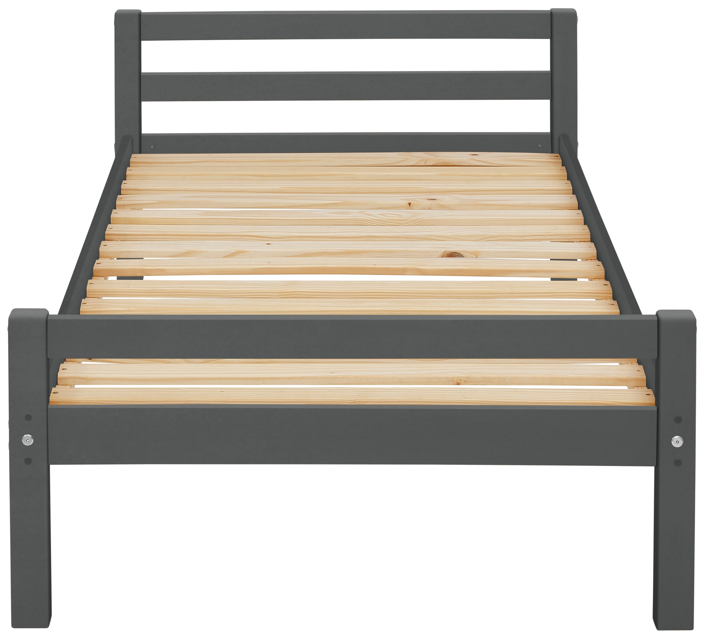 Lüttenhütt Kinderbett »Alpi«, Einzelbett aus schönem Kiefernholz, Lattenrost, Liegefläche 90x200 cm