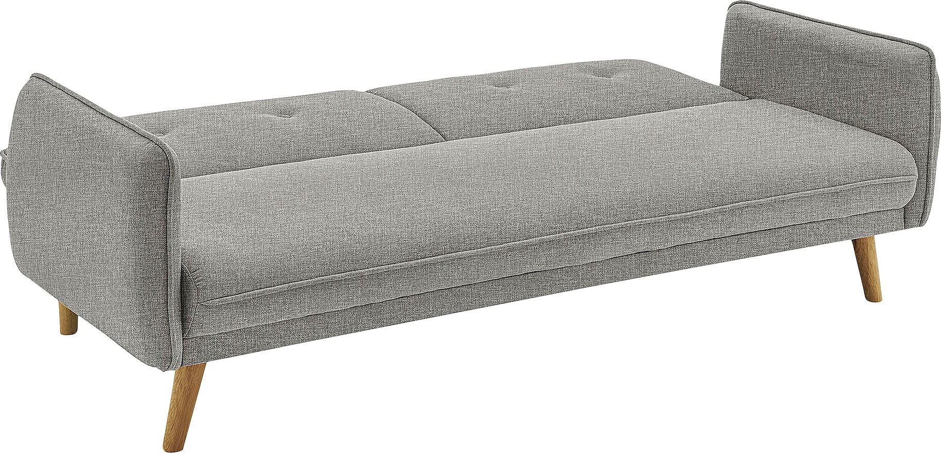 SalesFever Schlafsofa »Linköping, 3-Stizer, Sofa«, mit Knopfheftung im Rücken und Schlaffunktion, Breite 188 cm