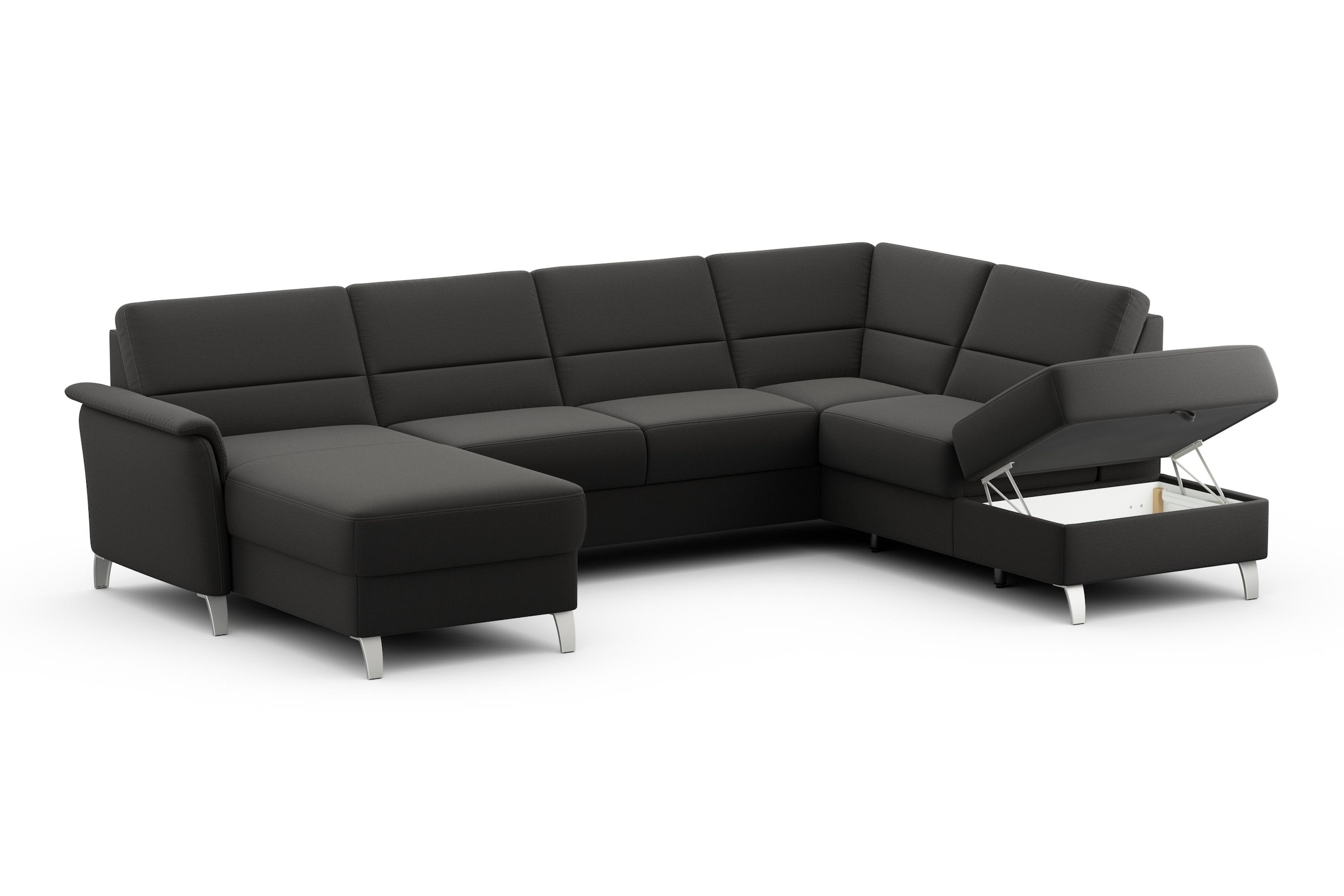 sit&more Wohnlandschaft »Palmera U-Form«, Federkern, wahlweise mit Bettfunktion und mit/ohne Stauraum