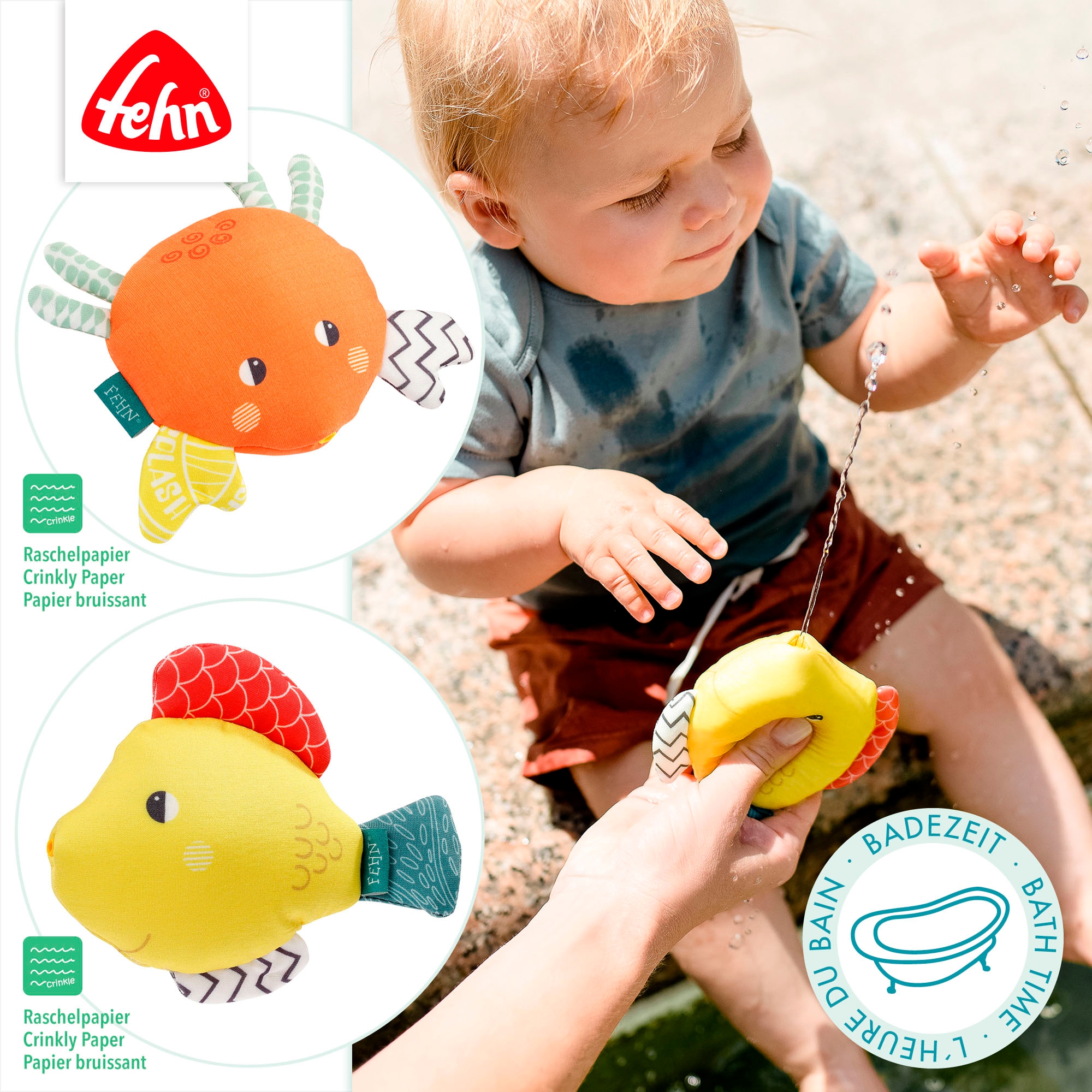 Fehn Badespielzeug »Plansch & Play, Spritztiere-Set«, mit Spritzfunktion