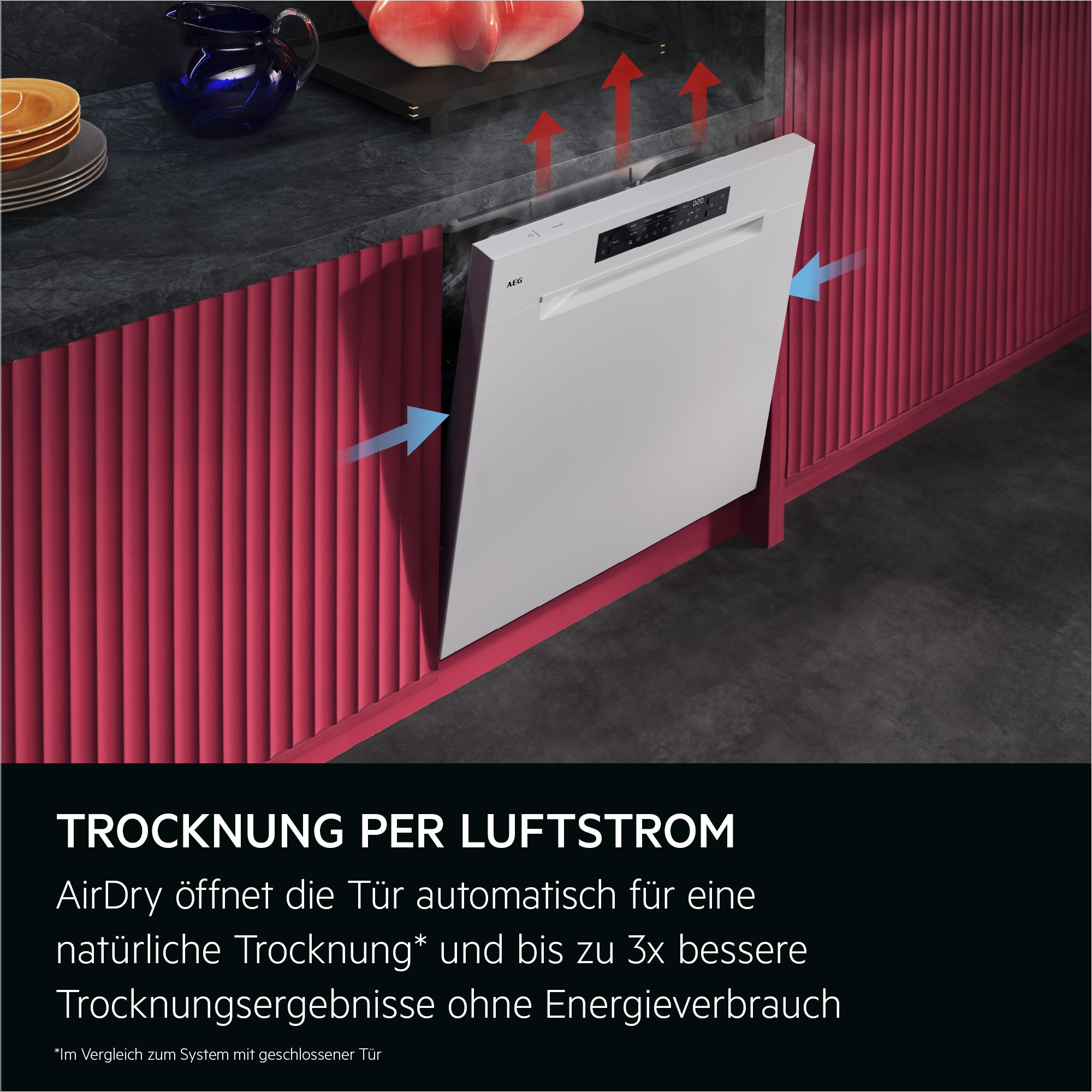 AEG Unterbaugeschirrspüler 7000 »GU7200A1SCM« Wassersparende Spülmaschine: 8,4l im Eco-Programm-effiziente Reinigung