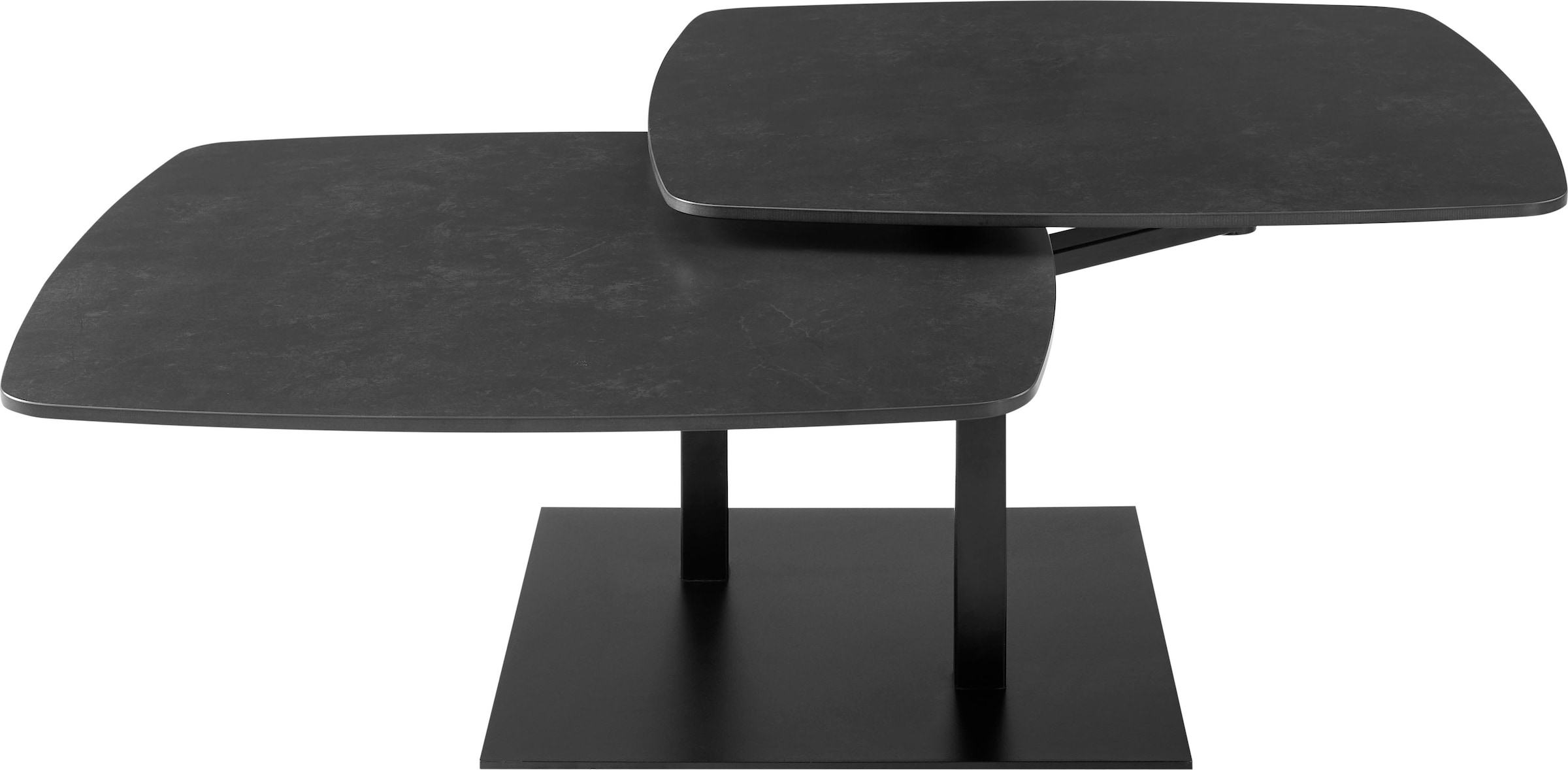 OTTO home Couchtisch »Orsini« mit verschiebbarer Tischplatte in Steinoptik, robustem Metallgestell