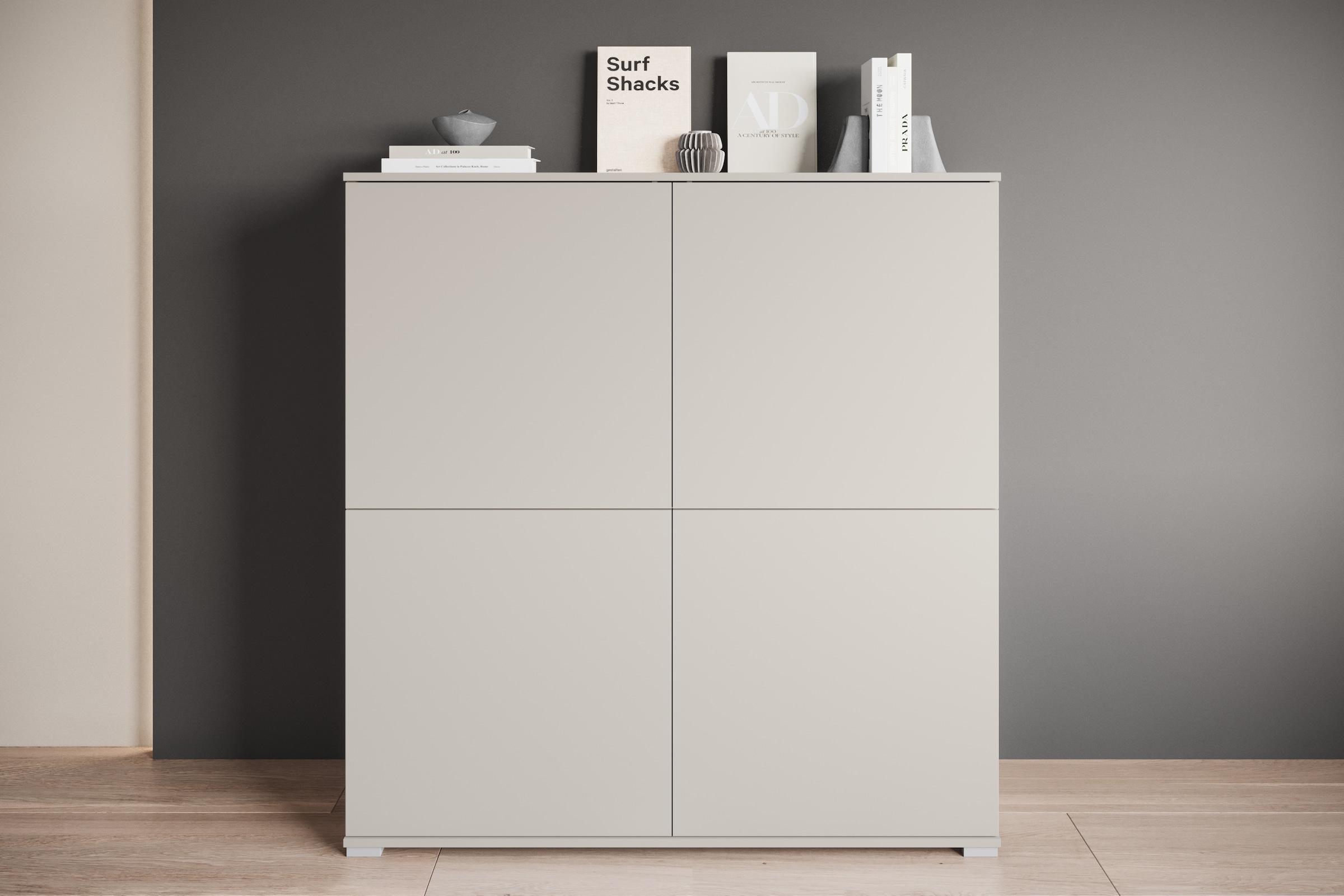 INOSIGN PC-Schrank »Kenia, Sekretär, Home Office«, (1 St.), Mit Push-to-open, Tastaturauszug und praktischem Stauraum