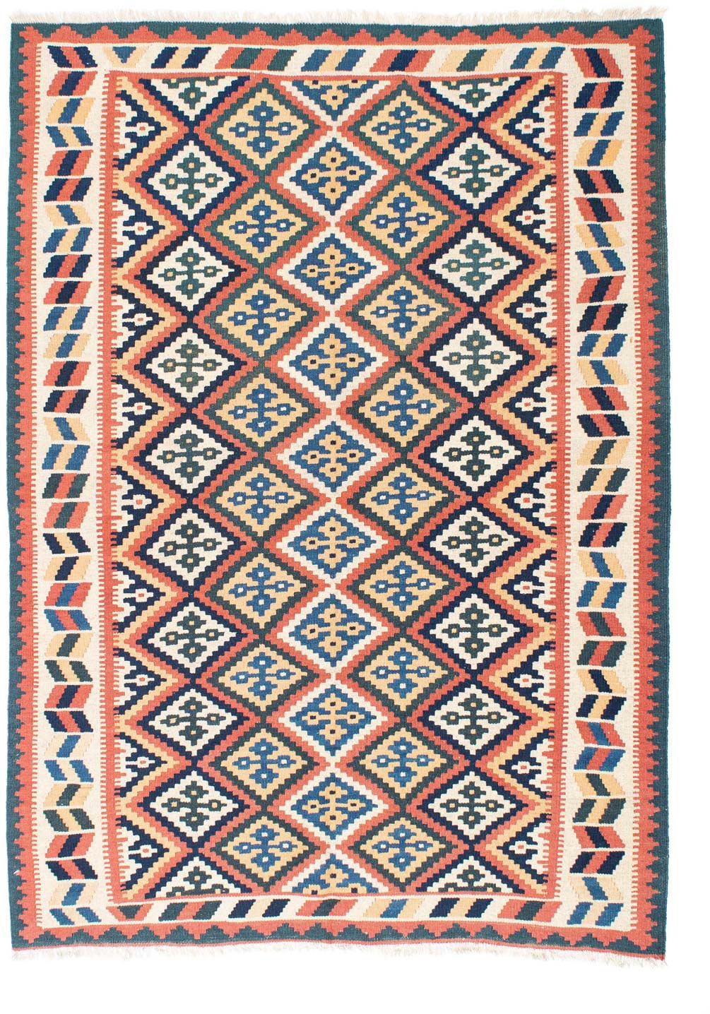 morgenland Wollteppich »Kelim - Oriental - 191 x 153 cm - beige«, rechtecki günstig online kaufen