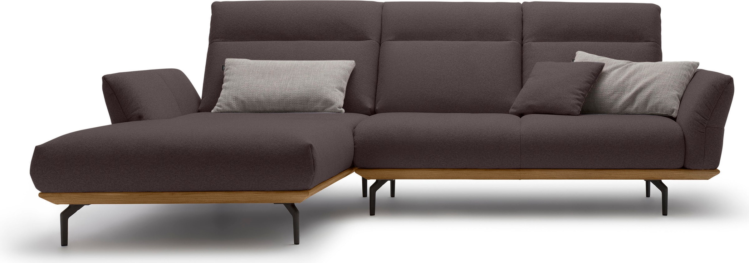 Creation BY ROLF BENZ Ecksofa »CR.460« Sockel in Nussbaum, Winkelfüße in Um günstig online kaufen