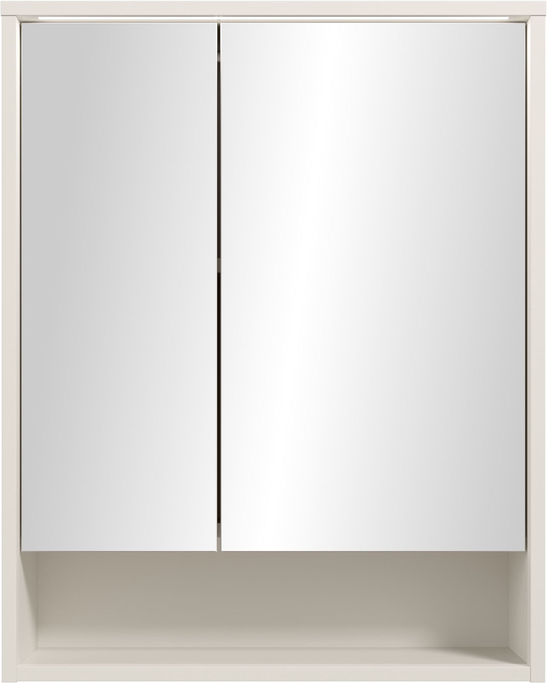 BASIC by Balculina Spiegelschrank »Lucera Spiegelschrank, Badezimmerschrank BxHxT 60x75x20« 1 Stk. tlg. Breite 60 cm, Tür L/R montierbar, LED-Beleuchtung