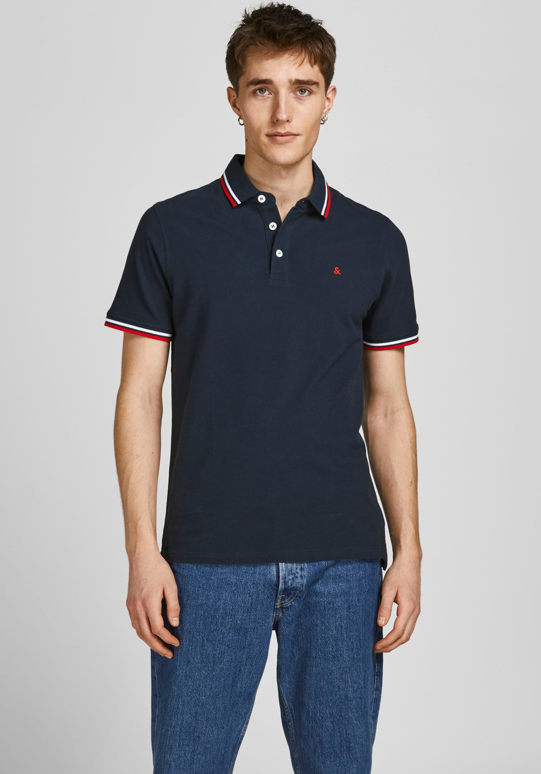 Jack & Jones Poloshirt »JJEPAULOS POLO SS 2PK MP NOOS«, (Packung, 2 tlg., 2er-Pack)