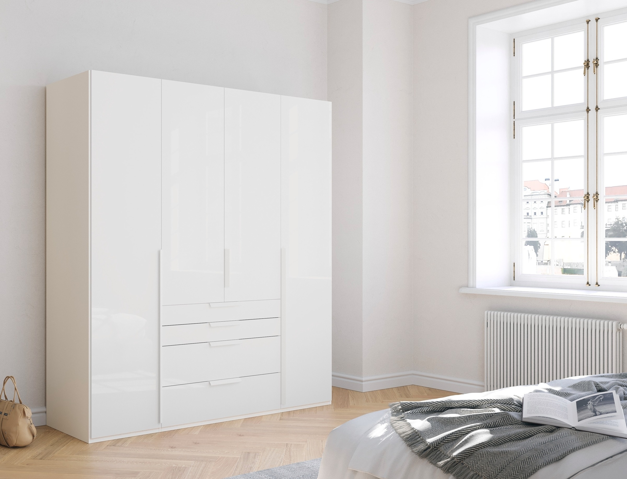 rauch Drehtürenschrank "Purisma" mit Glasfront, Schubladen und umfangreiche günstig online kaufen