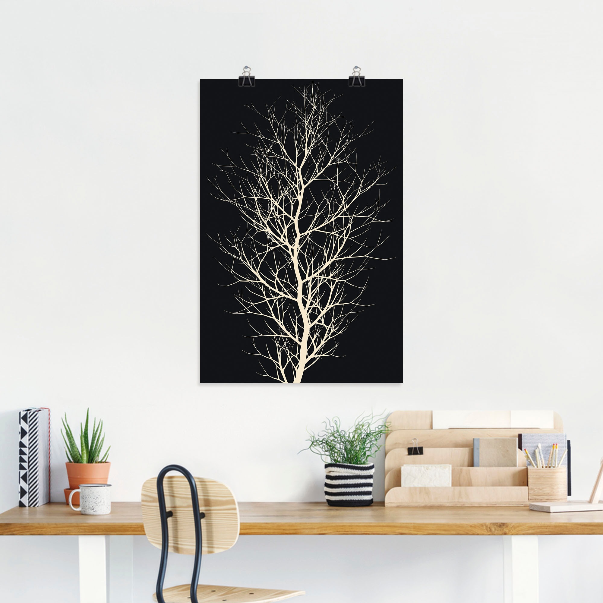Artland Poster »Der schwarze Baum«, Baumbilder, (1 St.), als Alubild, Leinw günstig online kaufen
