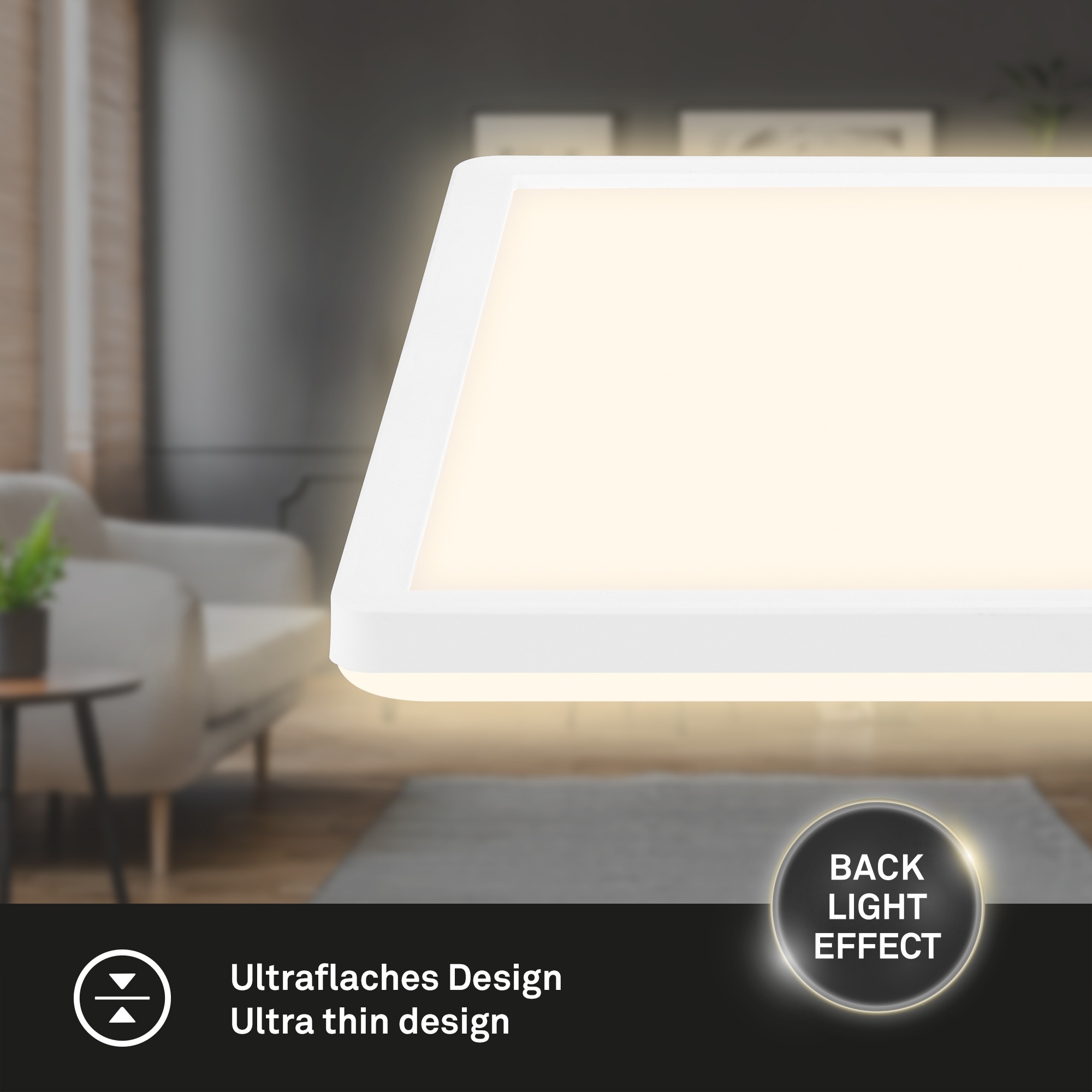 Briloner Leuchten LED  Panel »SLIM«, 18 Watt LED fest verbaut, Gr. ca 29 x 29 cm