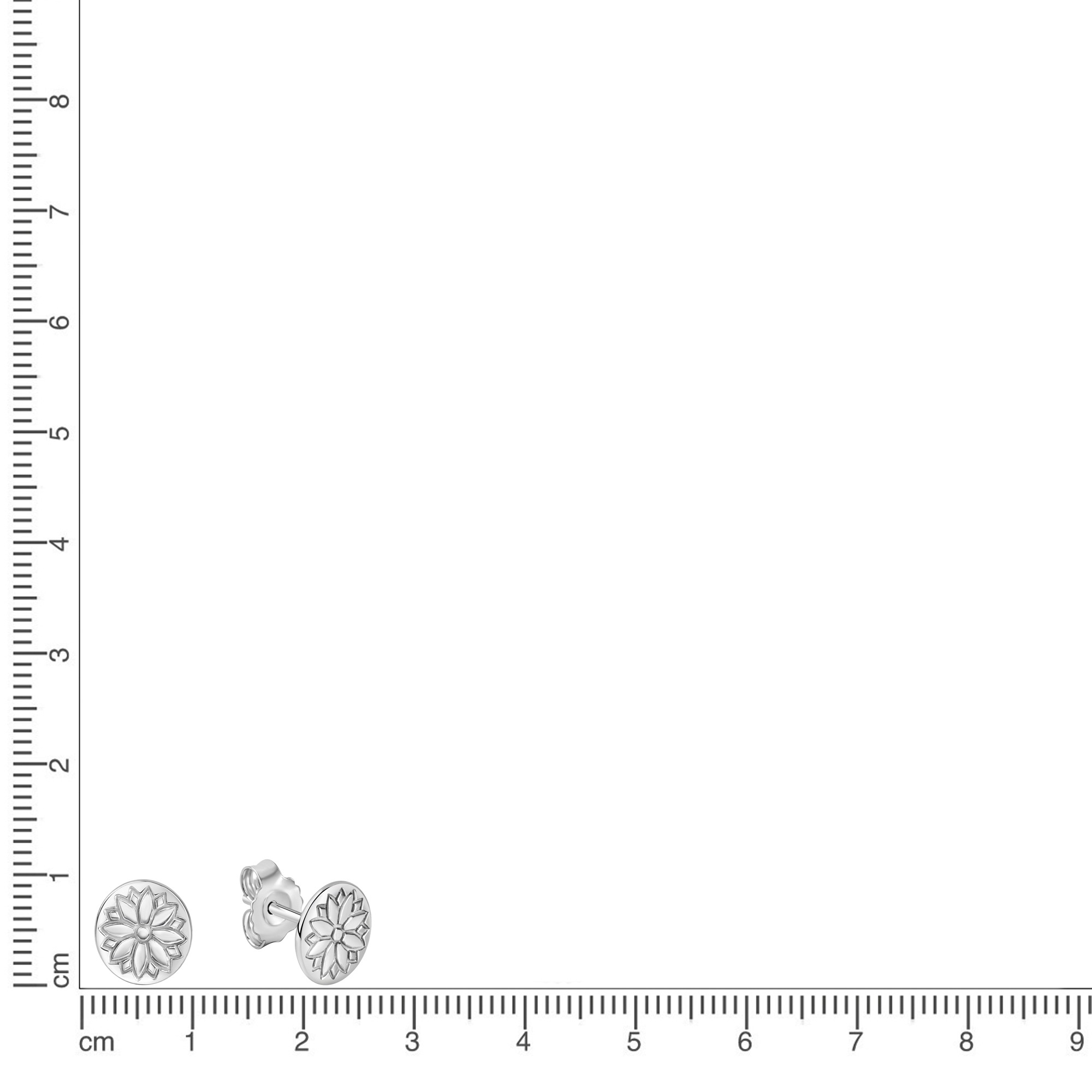 Vivance Paar Ohrstecker »925/- Sterling Silber rhodiniert Blume«