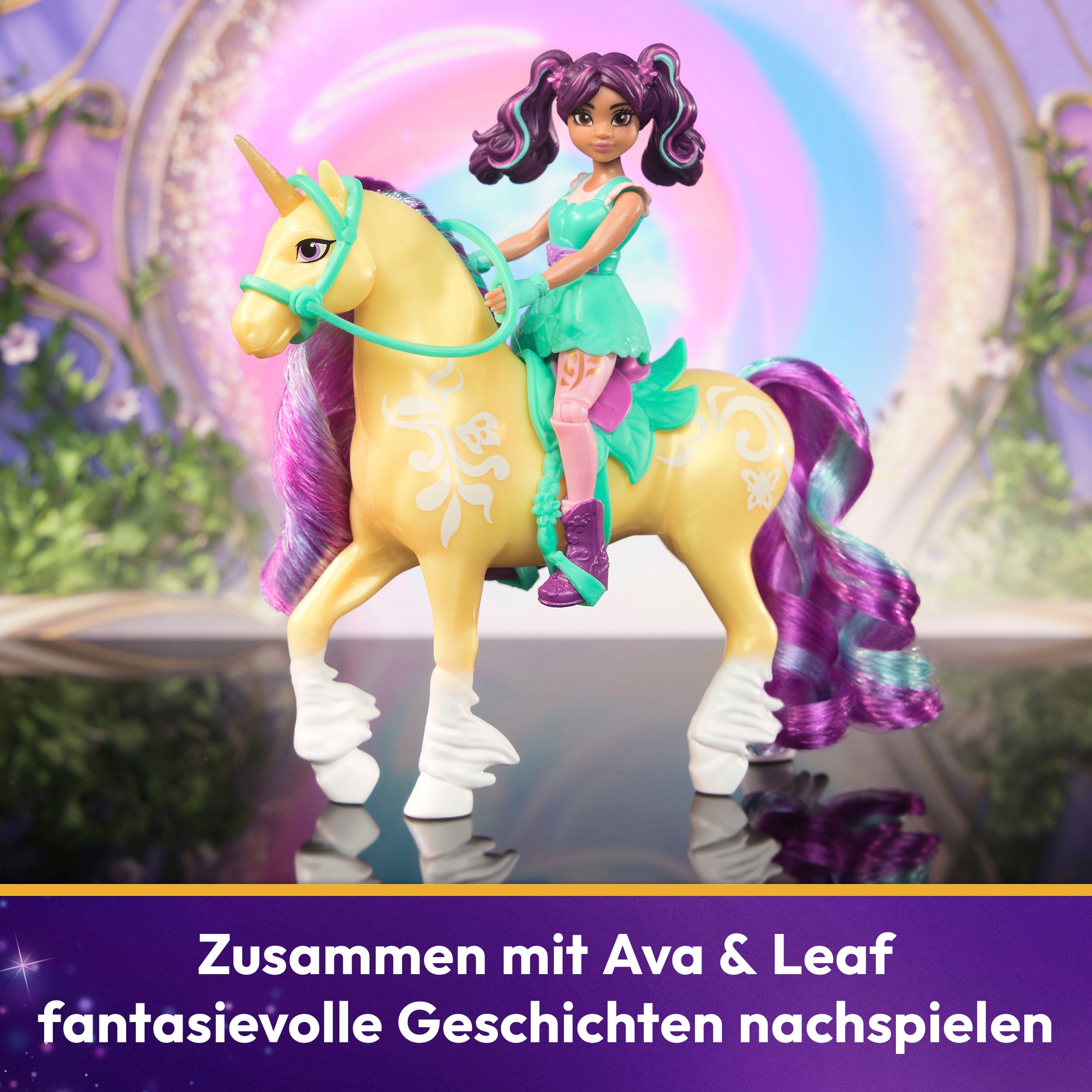 Spin Master Anziehpuppe »Unicorn Academy - Small Doll & Unicorn - Ava & Leaf«