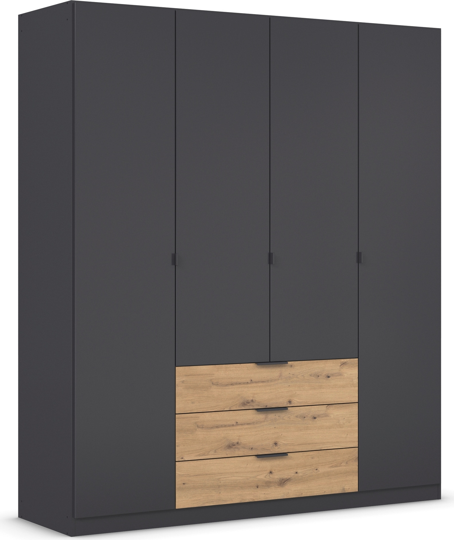 rauch Drehtürenschrank »Kleiderschrank Schrank Garderobe Schlafzimmerschrank DAVOA«, mit farblich abgesetzten Schubkästen in Eiche Artisan MADE IN GERMANY